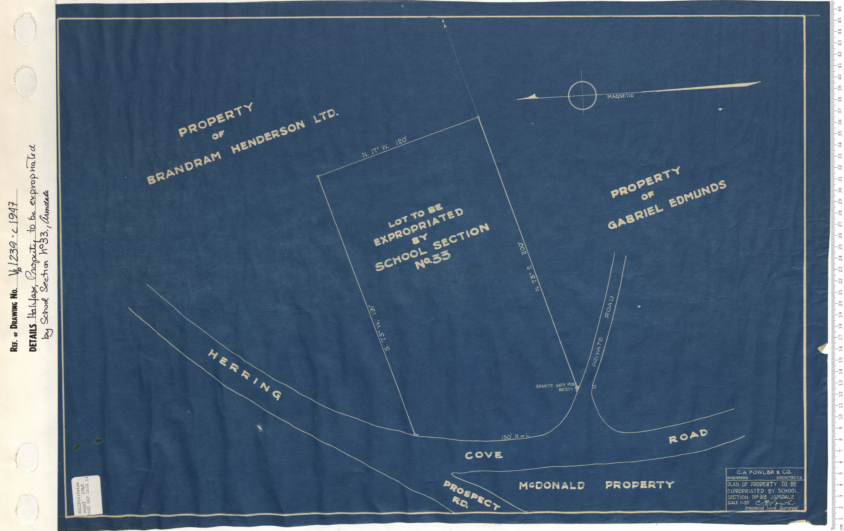 maps : Halifax property to be expropiated By School Section No. 33, Armdale