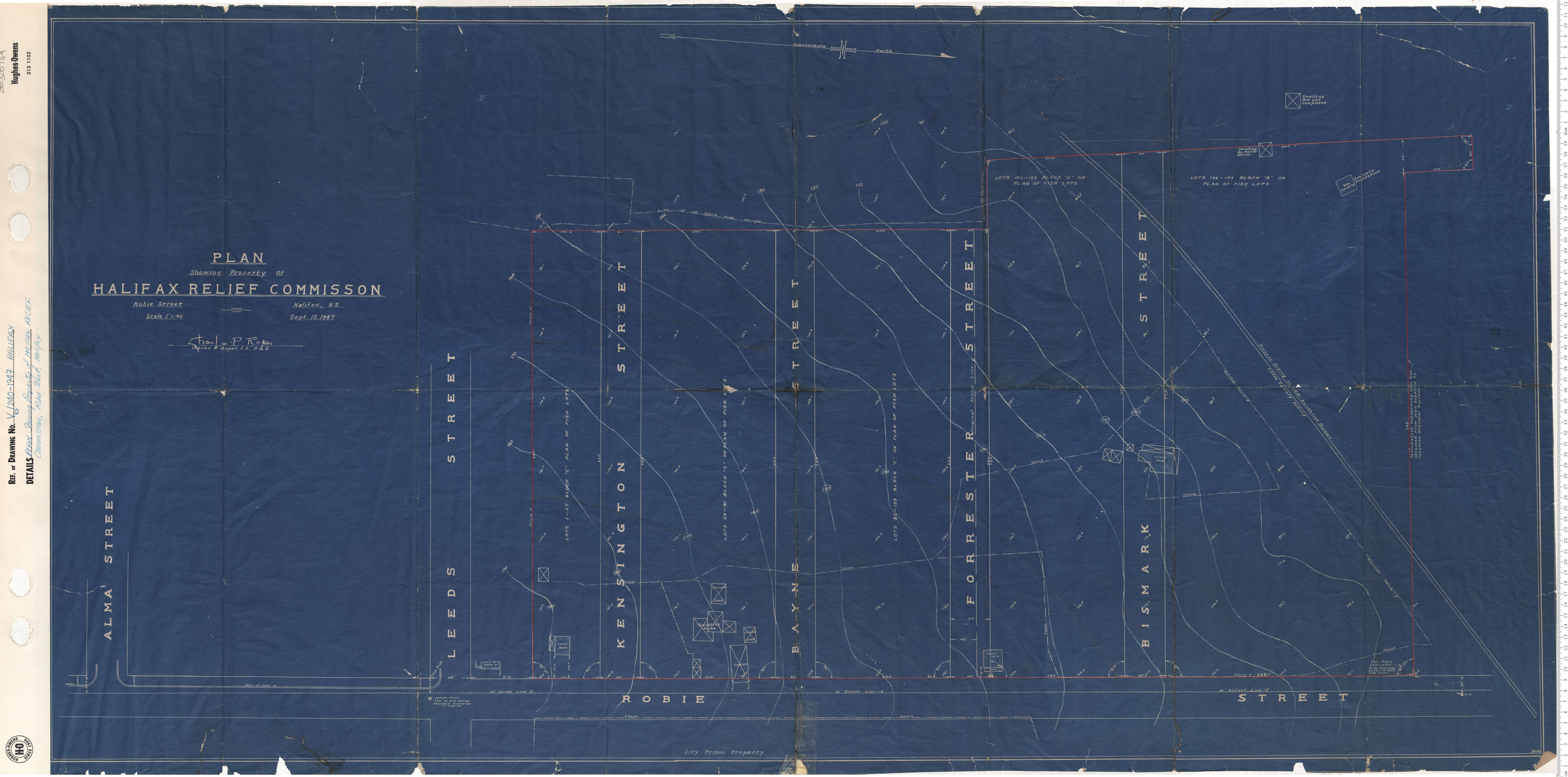 maps : Plan Showing Property of Halifax Relief Commission, Robie Street, Halifax
