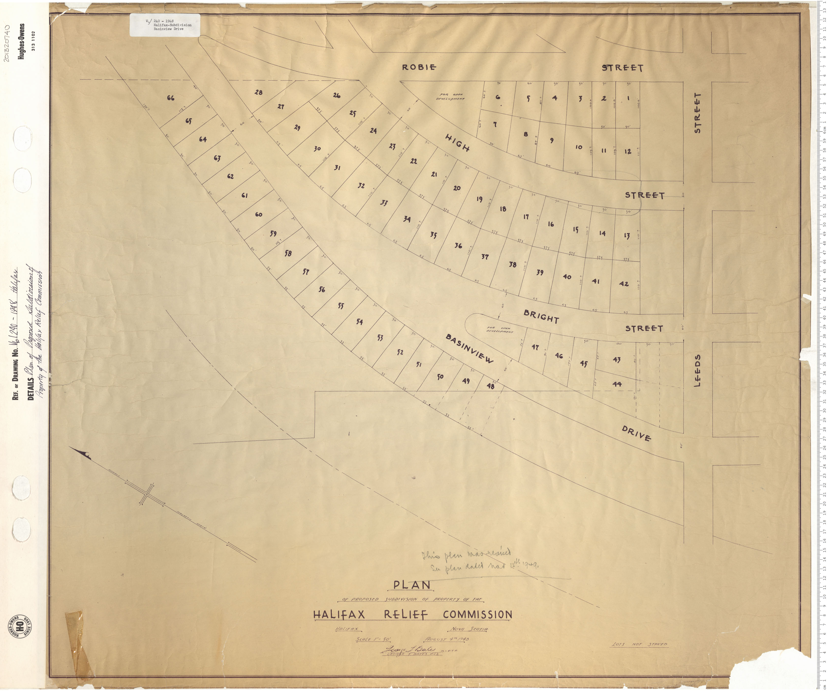 maps : Plan for Porposed Subdivision of Property of the Halifax Relief Commission