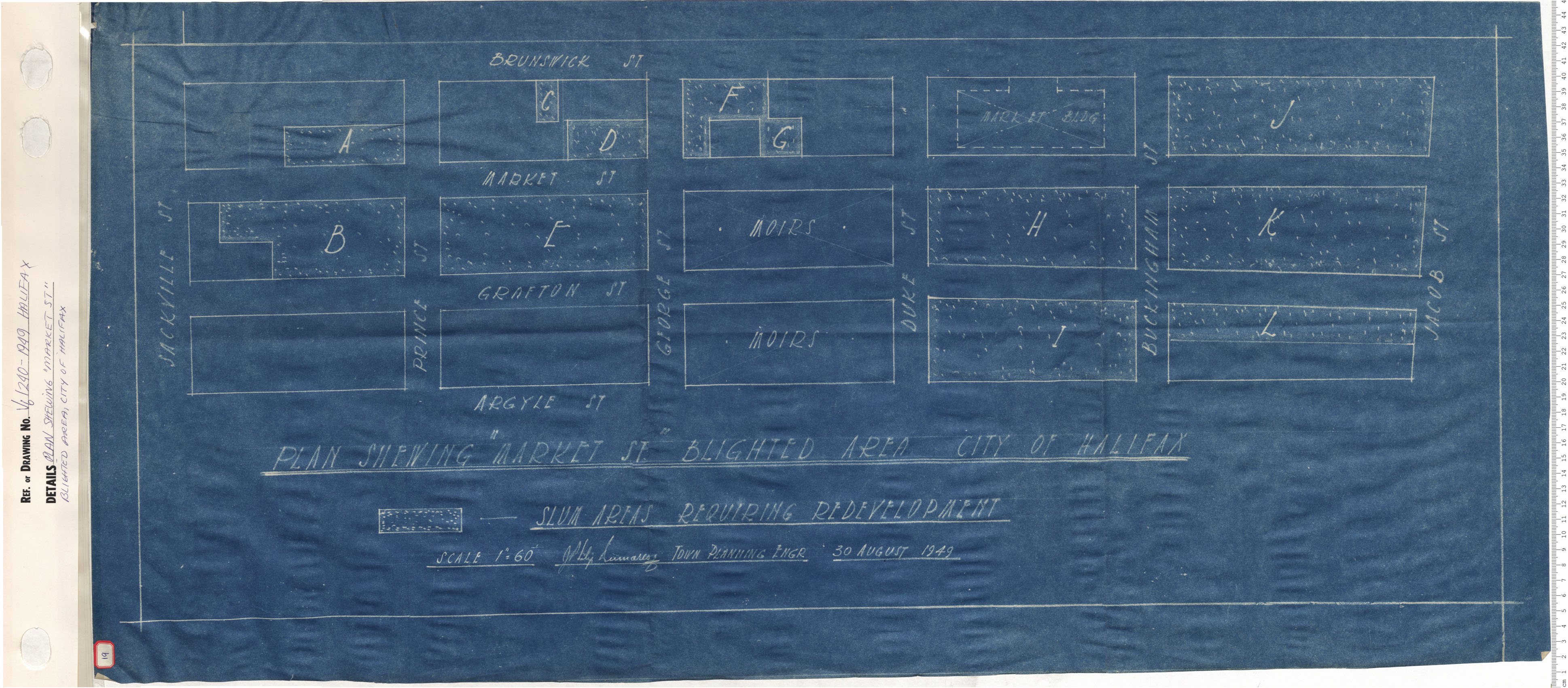 maps : Plan Shewing Market St Blighted Area, City of Halifax