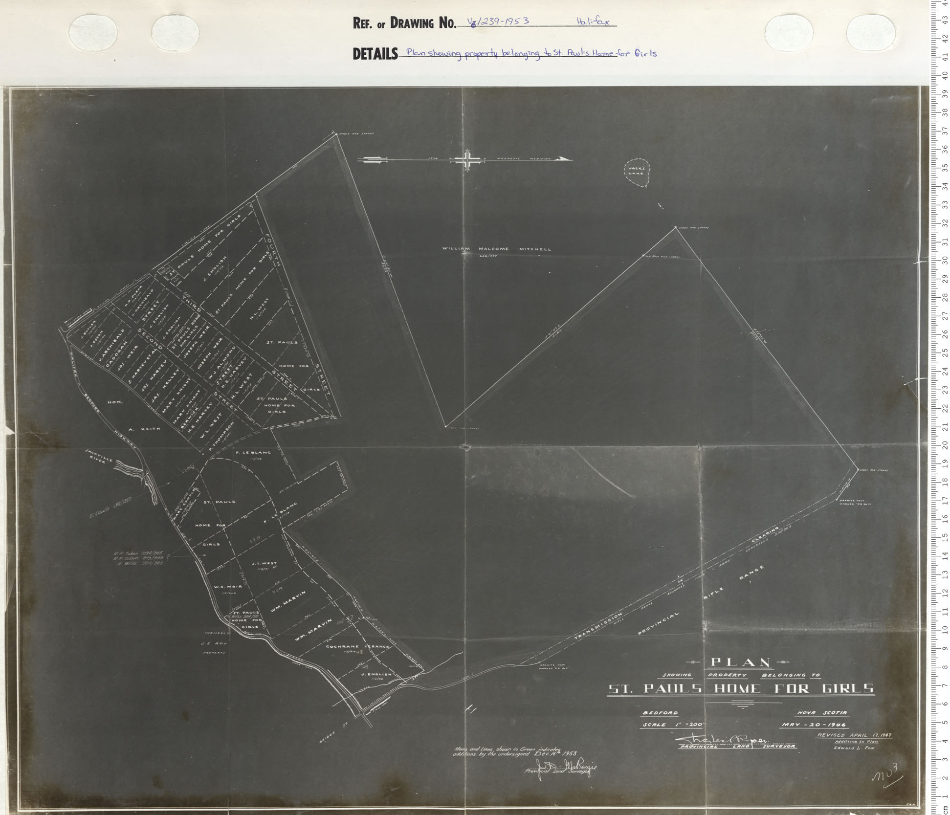 maps : Plan Showing Property belonging to St Pauls Home for Girls