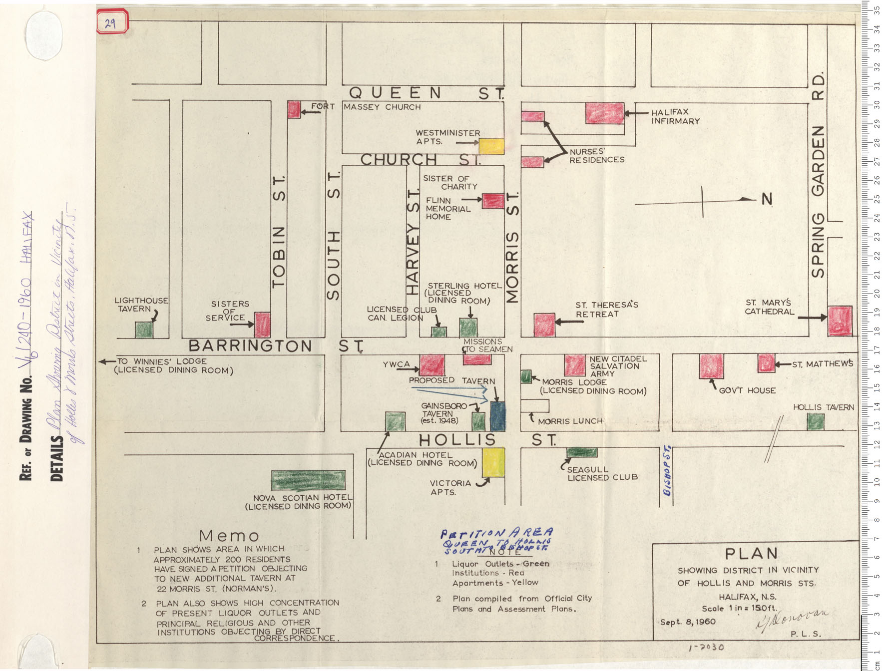 maps : Plan Showing District in Vicinity of Hollis and Morris Streets 