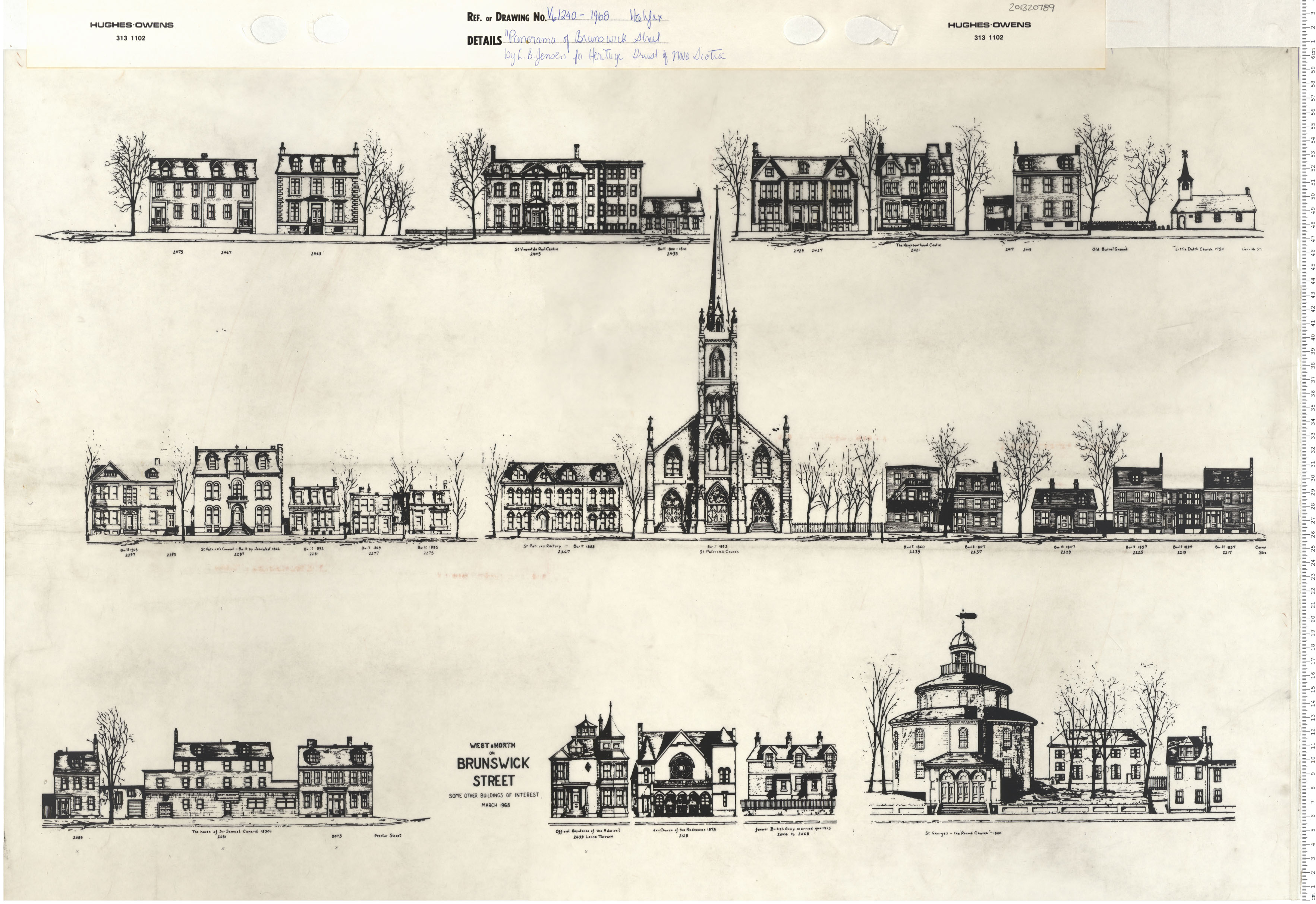 maps : Panorama of Brunswick Street:  by L.B.Jensen for Halifax Trust of Nova Scotia