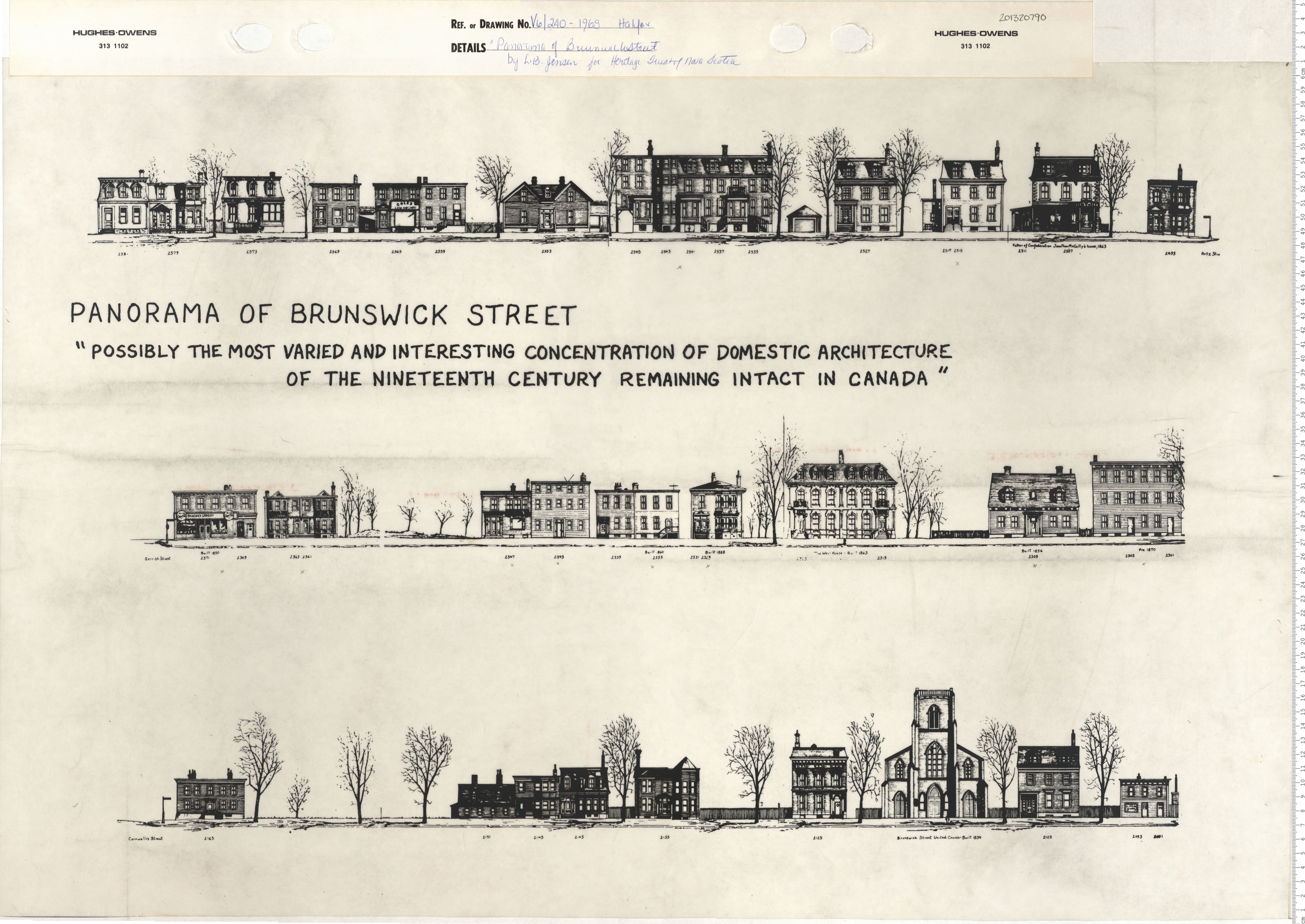 maps : Panorama of Brunswick Street:  by L.B.Jensen for Halifax Trust of Nova Scotia