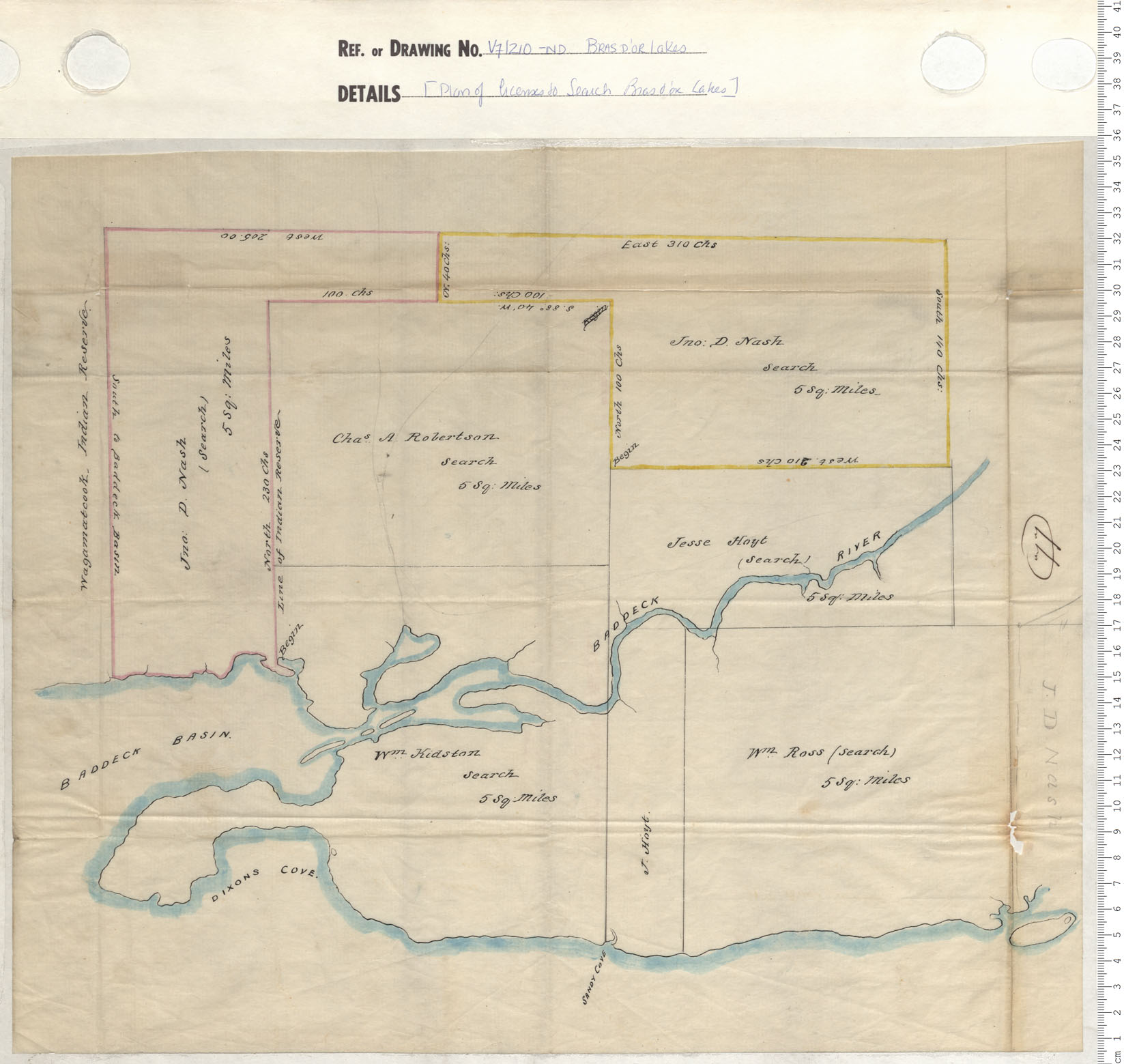 maps : Plan of licenses to search Bras Dor lakes