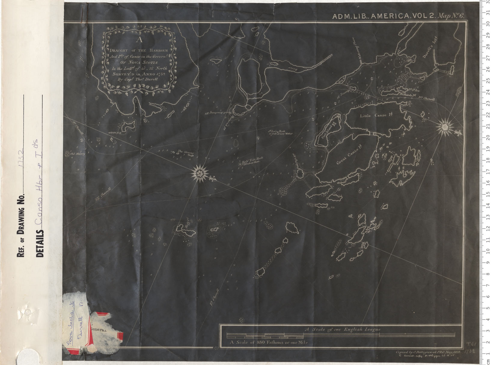 maps : A draught of the Harbour and Islands of Canso