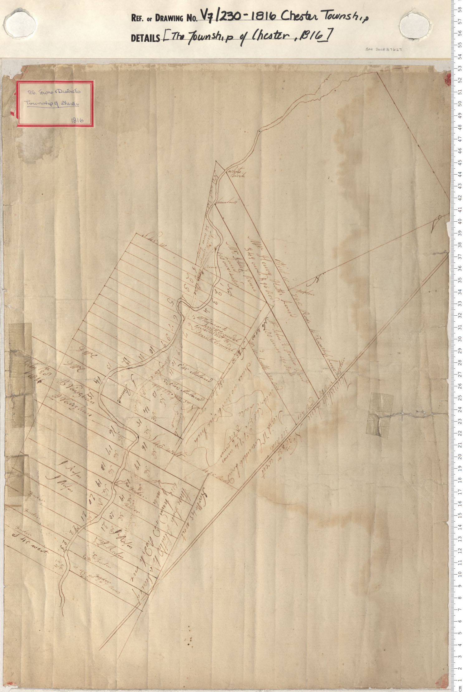 maps : The Township of Chester, 1816