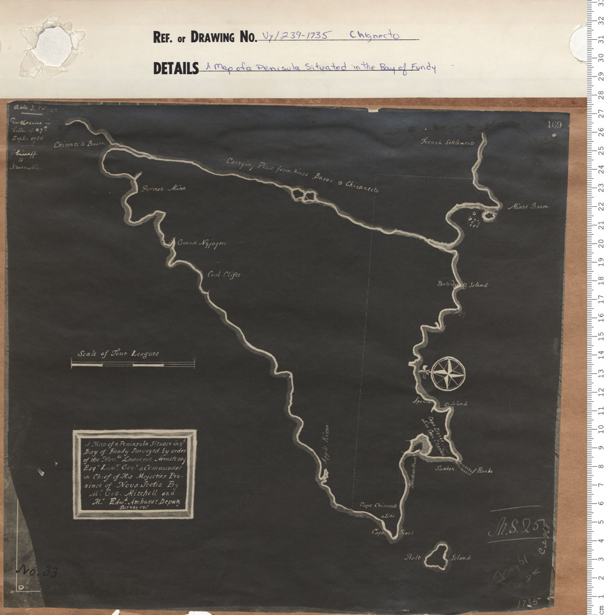 maps : A map of a penisula situated in the Bay of Fundy