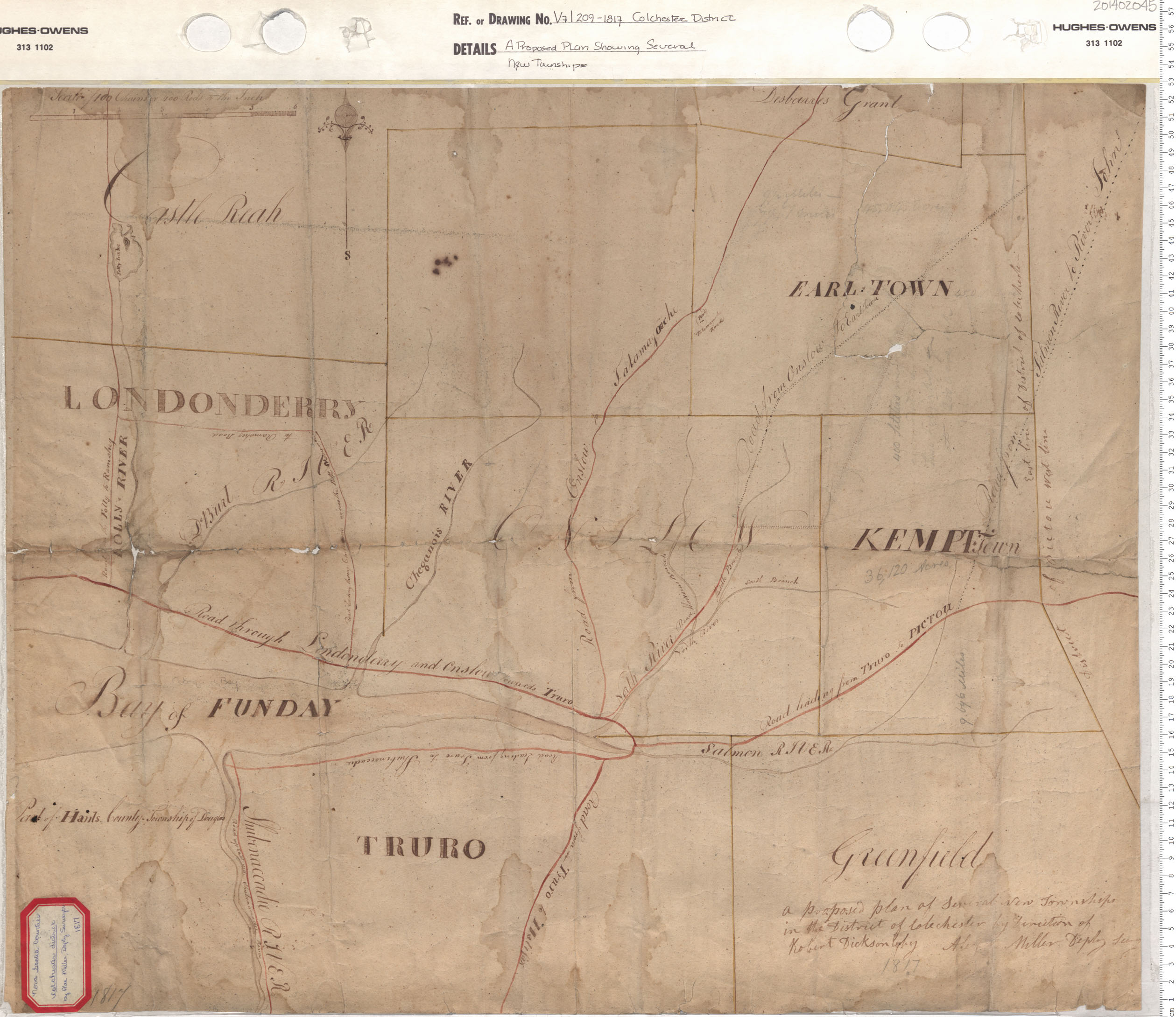maps : A Proposed Plan Showing Several New Townships