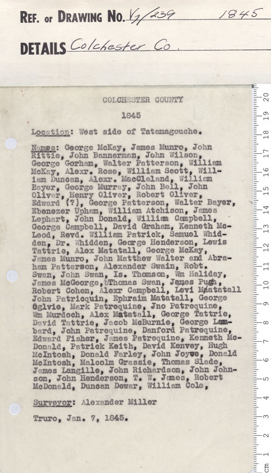 maps : A plan of the west side of Tatamagouche on a scale of...