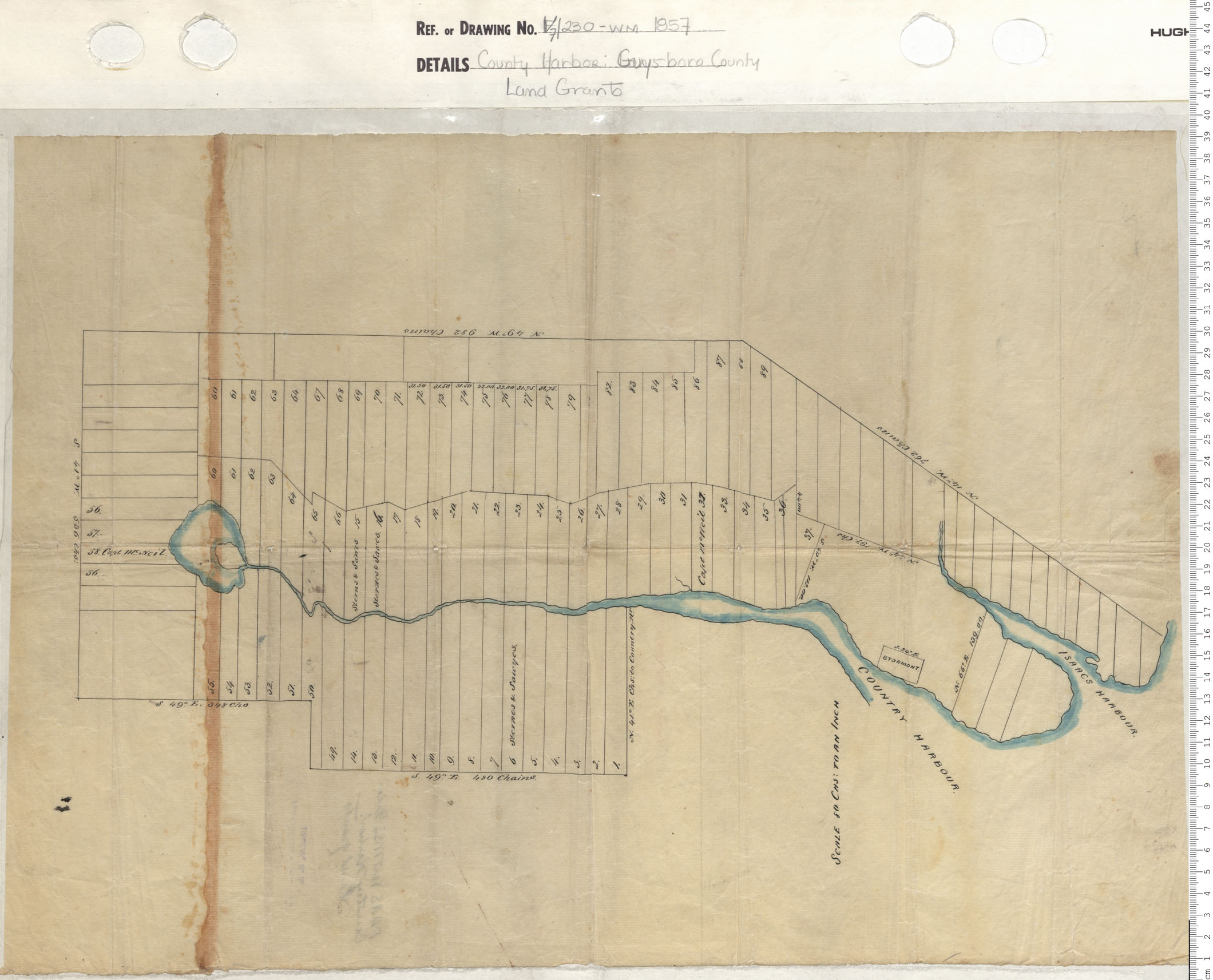 maps : County harbour, Guysborough County, Land Grants