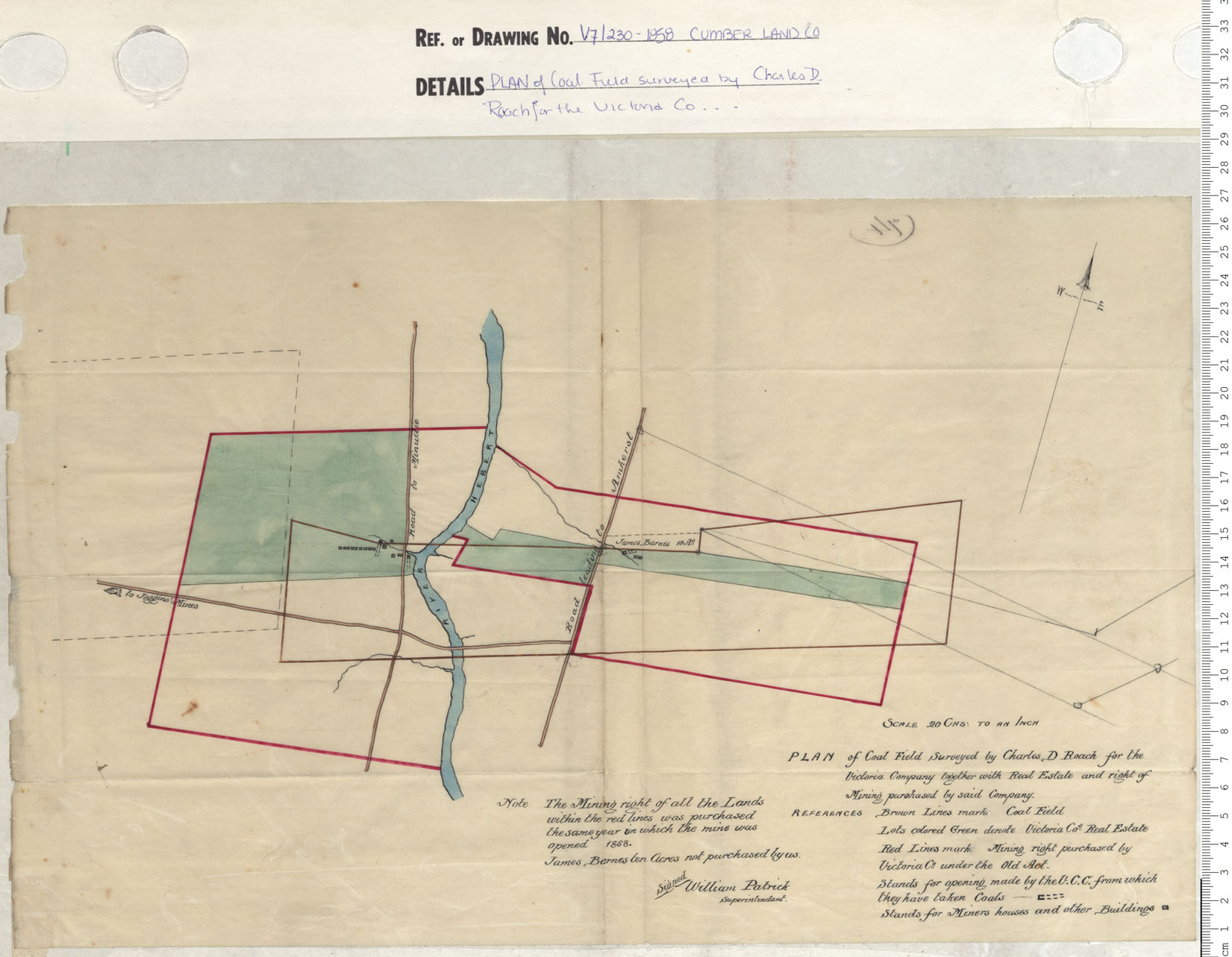 maps : Plan of coal field Surveyed by Charles D. Roach for the Victoria Company
