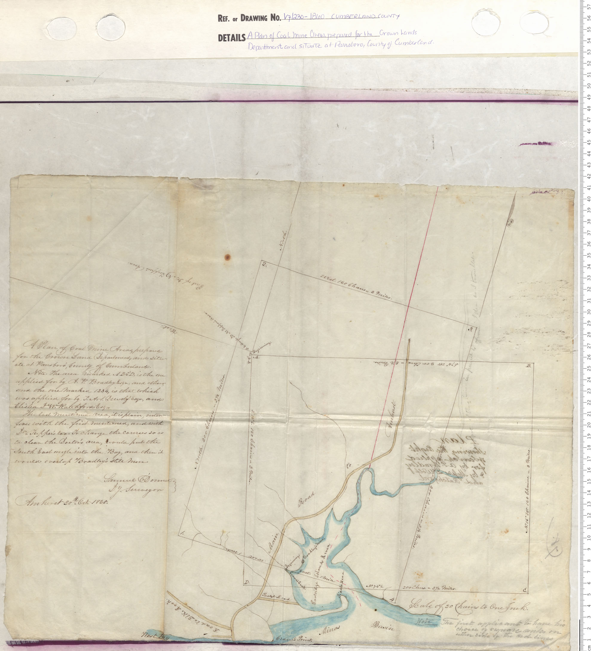 maps : A Plan of Coal Mine Areas Prepared for the Crown Lands Department and situate at Parrsboro, County of Cumberland