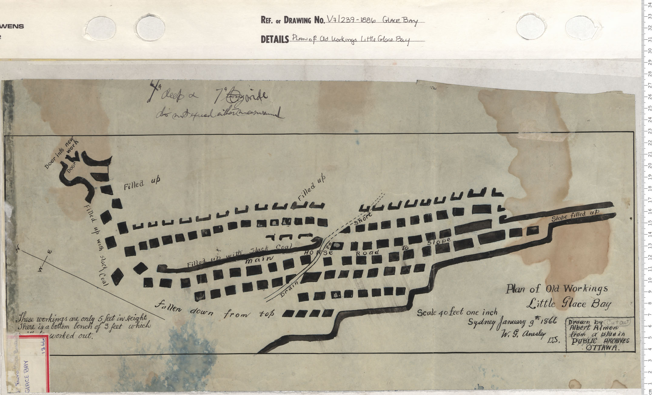 maps : Plan of Old Workings Little Glace Bay