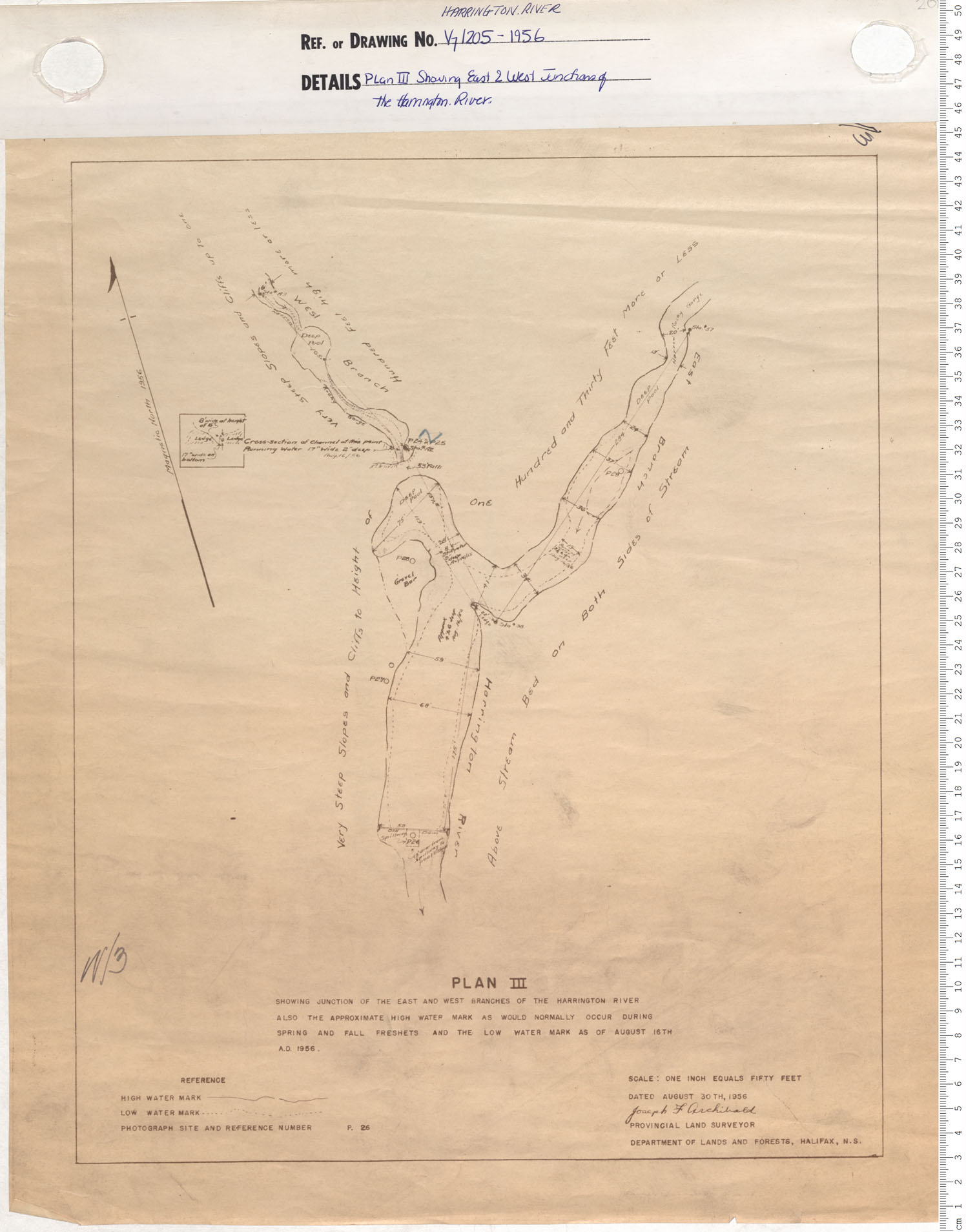 maps : Plan III Showing East and West Junctions of the Harrington River