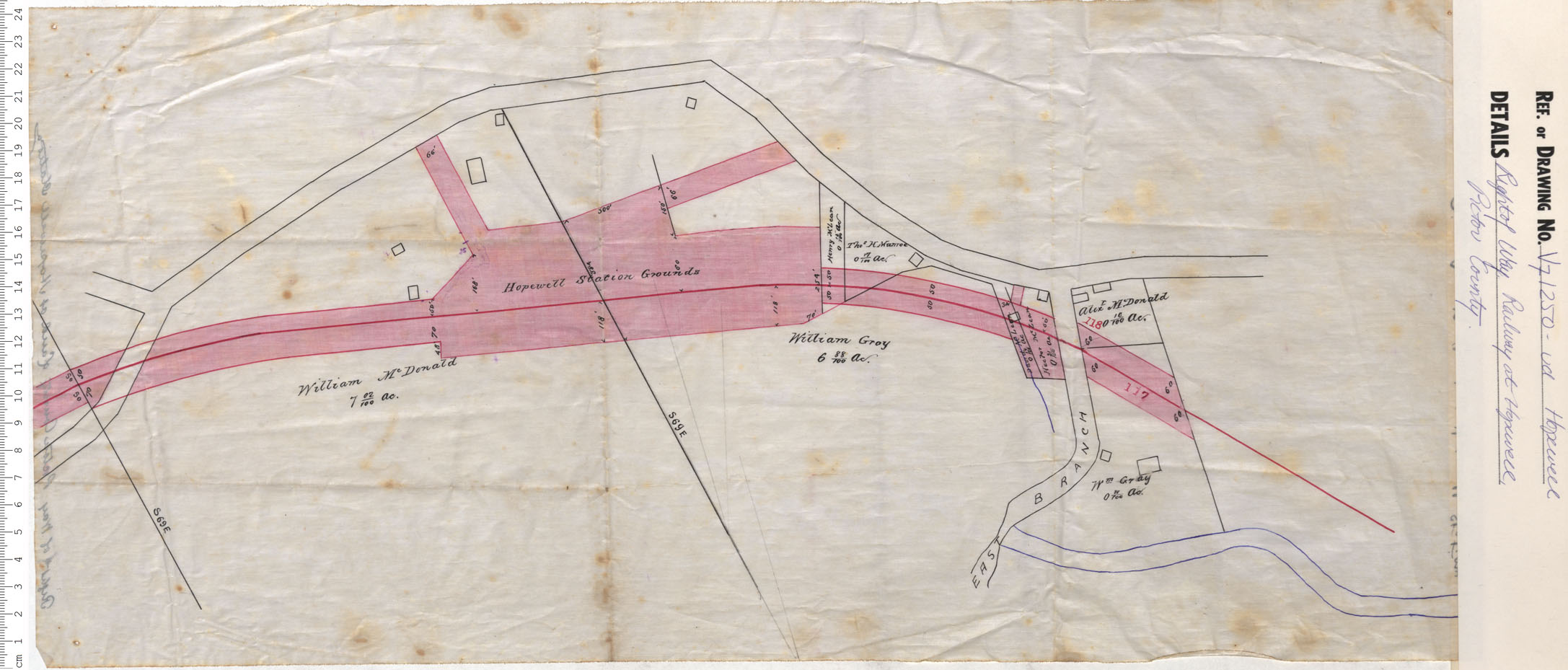 maps : Right of Way Railway at Hogwell, Pictou County