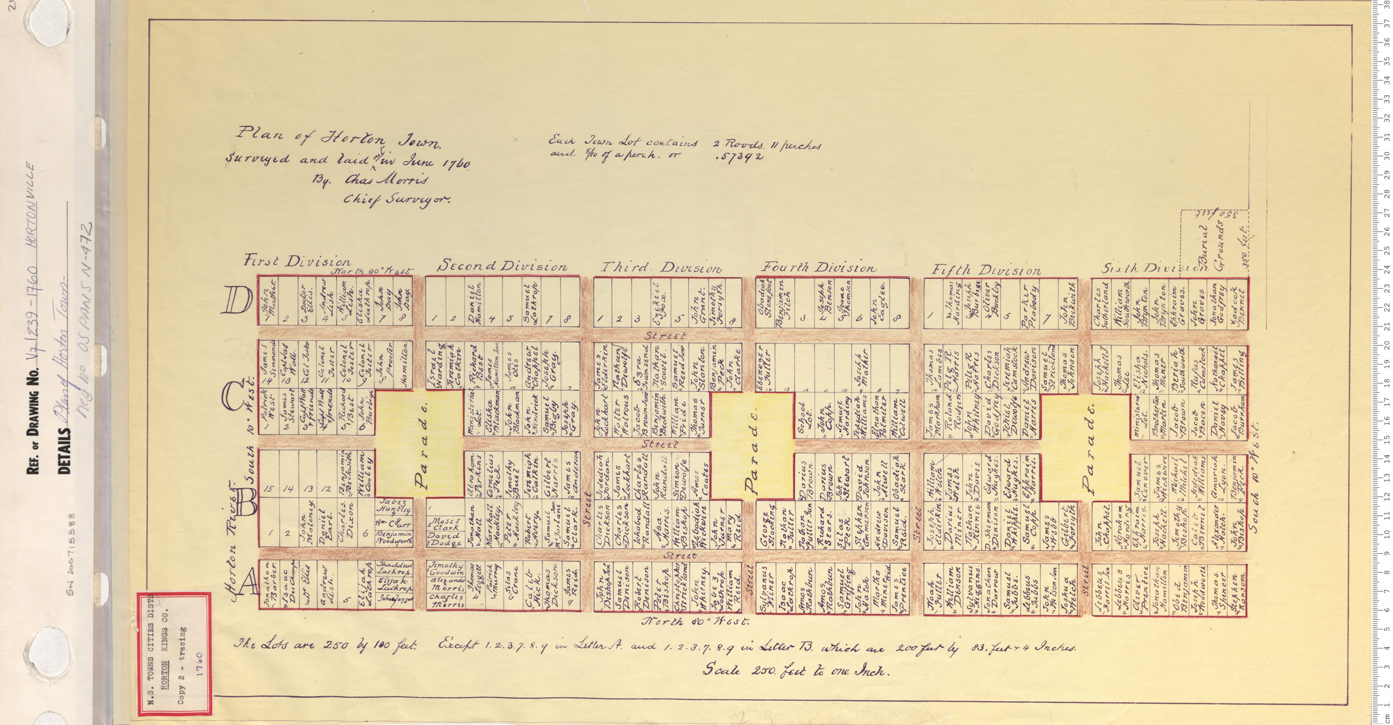 maps : Plan of Horton Township, Surveyed and Layed out in June 1760