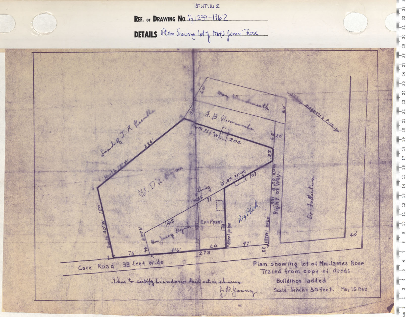maps : Plan Showing Lot of Mr(s) James Rose