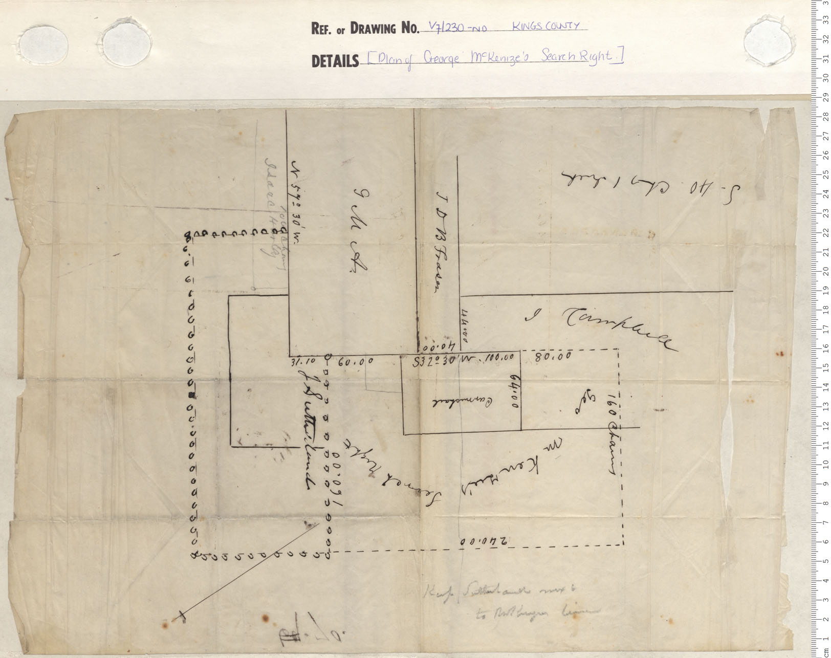 maps : Plan of George Mackenzies Search Right