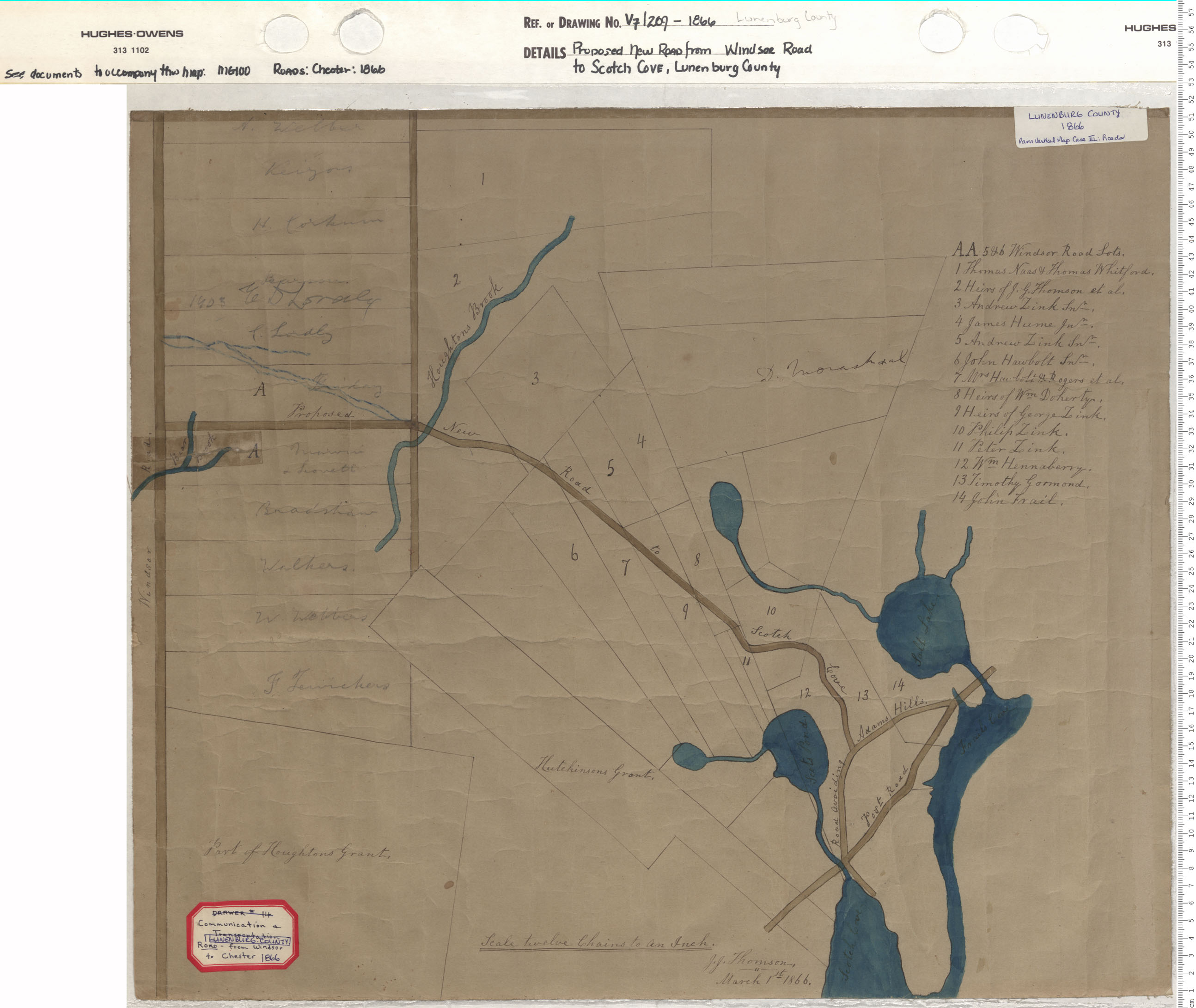 maps : Proposed New Road from Windsor Road to Scotch Cove, Lunenburg County