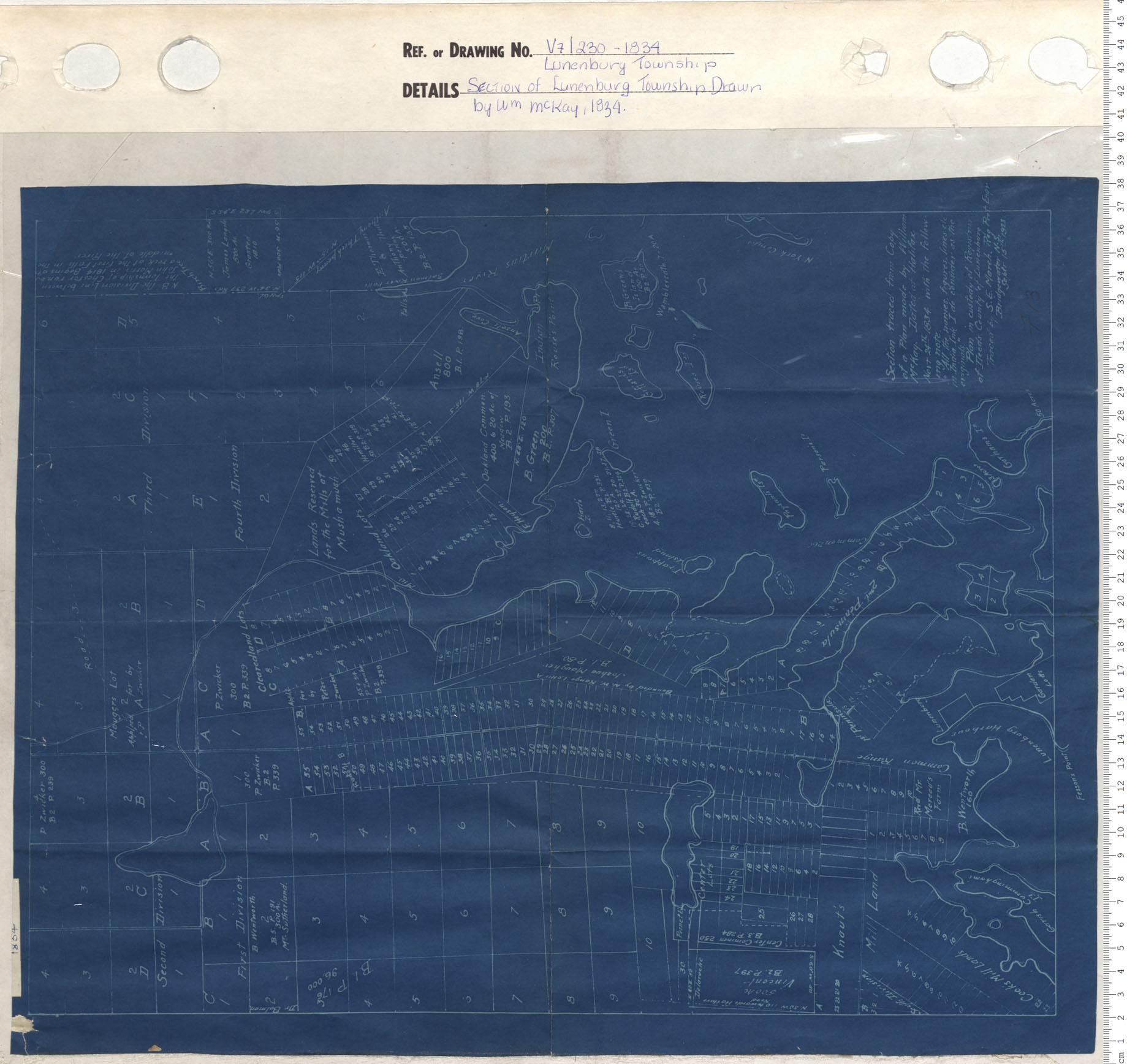 maps : Section of Lunenburg Township Drawn by W.M. McKay, 1834