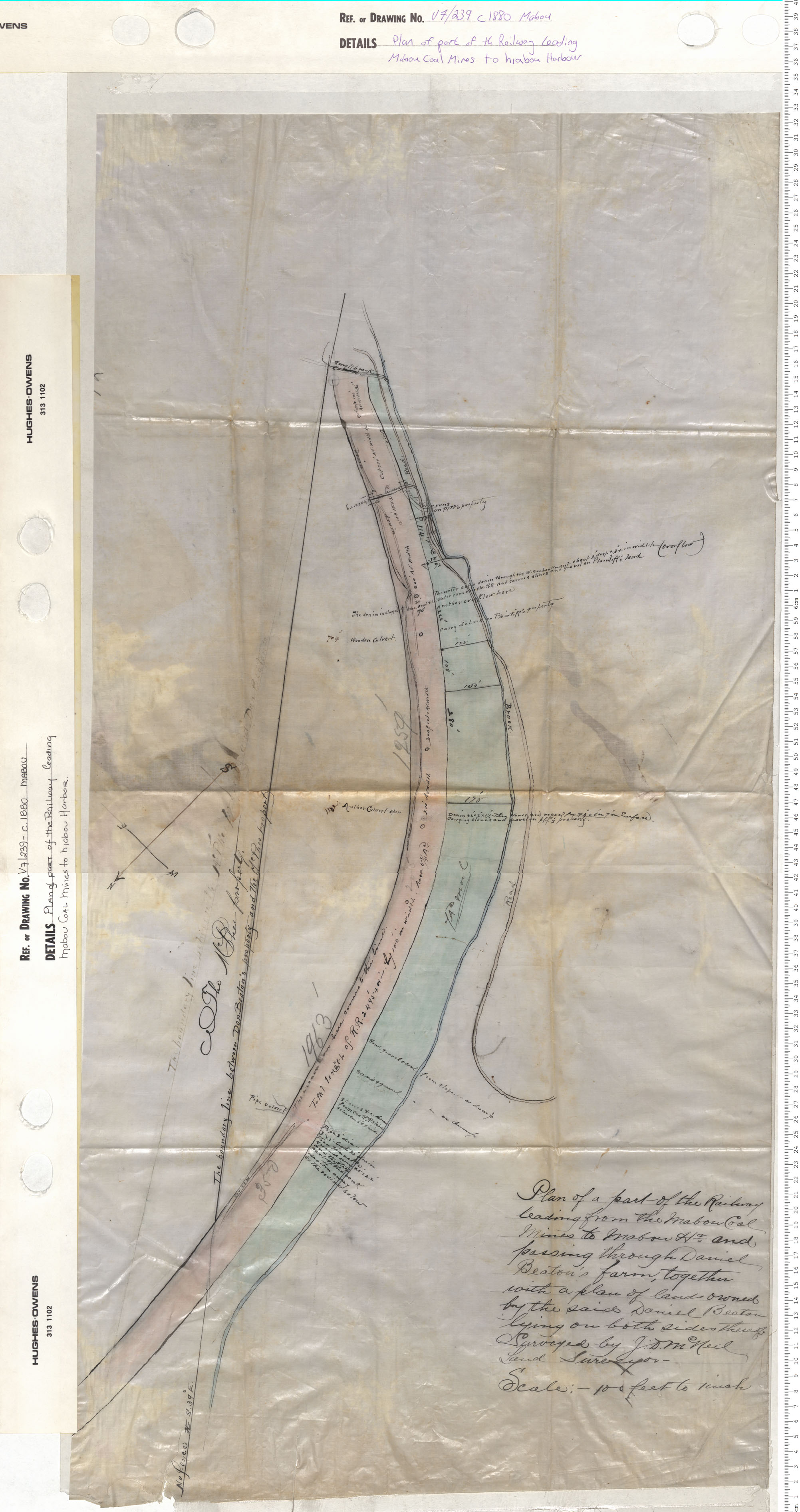 maps : Plan of part of the Railway leading Mabou Coal Mines to Mabou Harbour