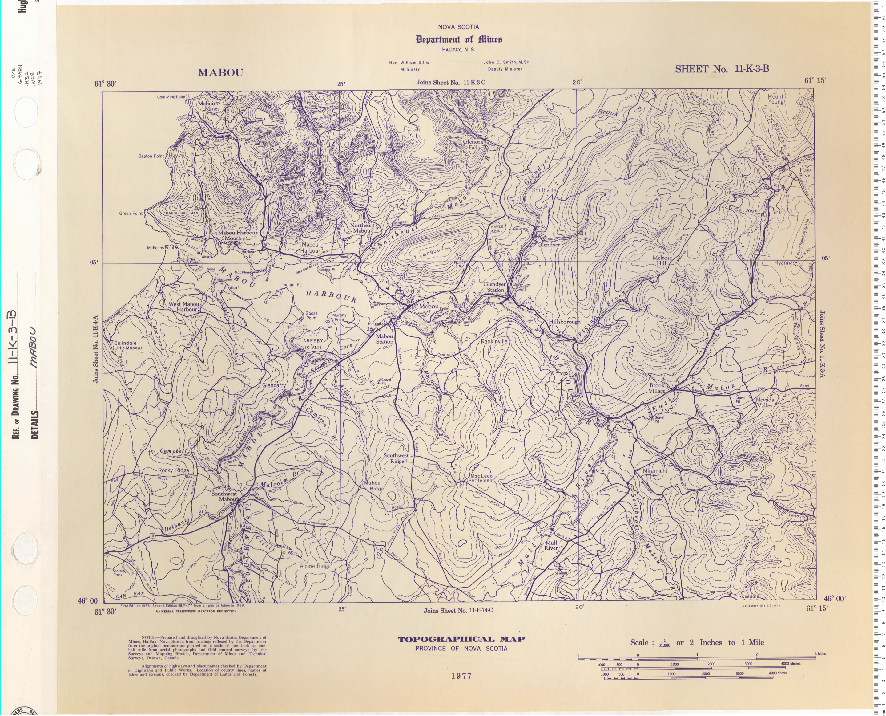 maps : Mabou Topographical Map - Department of Mines