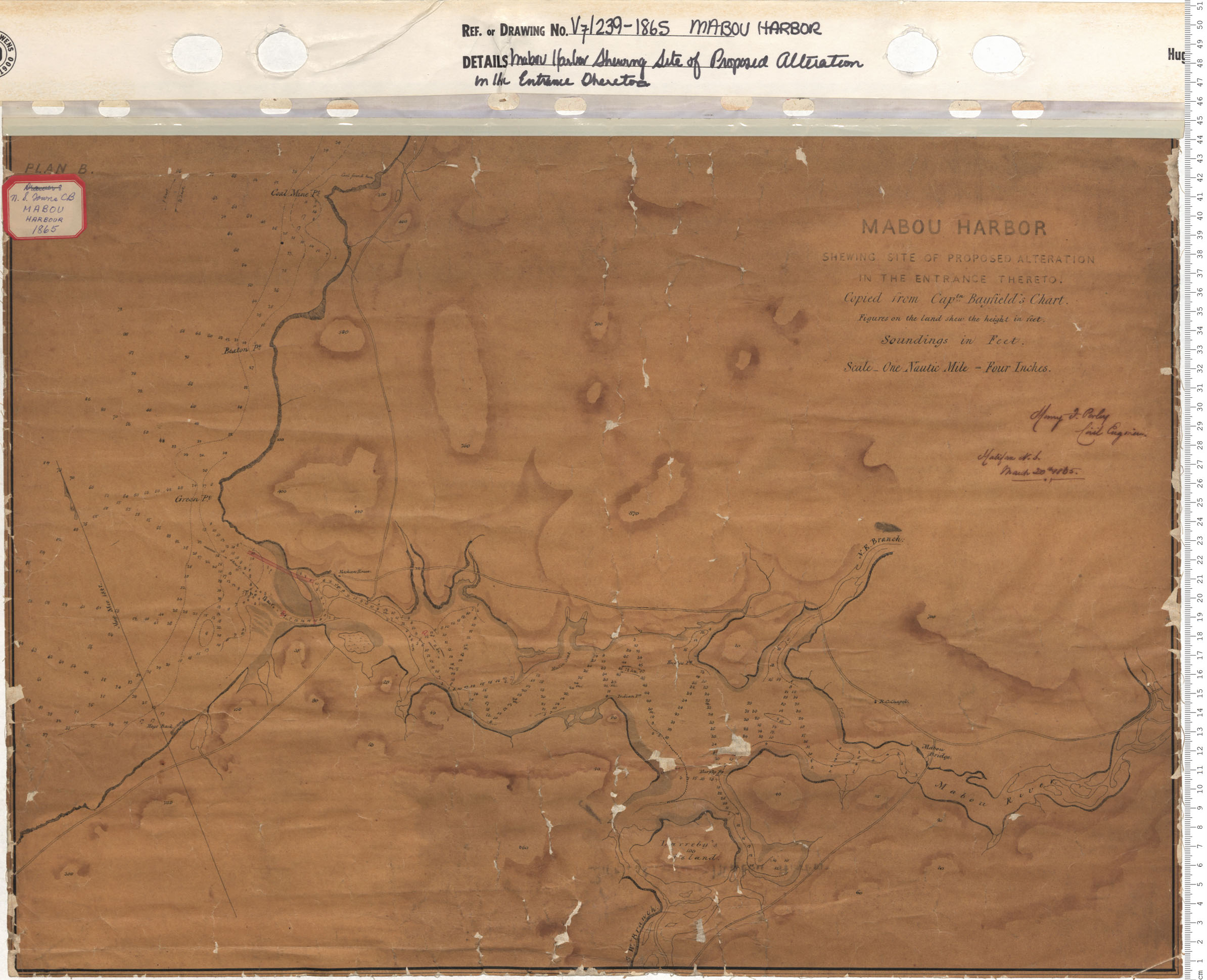 maps : Mabou Harbour: Shewing site of proposed alteration in the entrance thereto