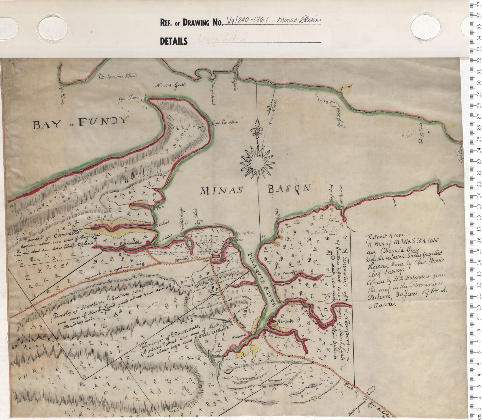 maps : Plan of Minas Basin and Cobequid Bay
