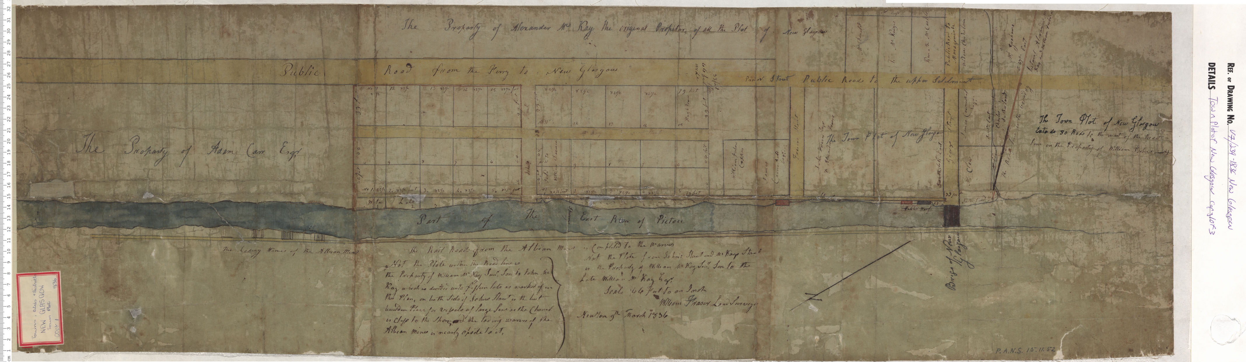 maps : Town Plot of New Glasgow