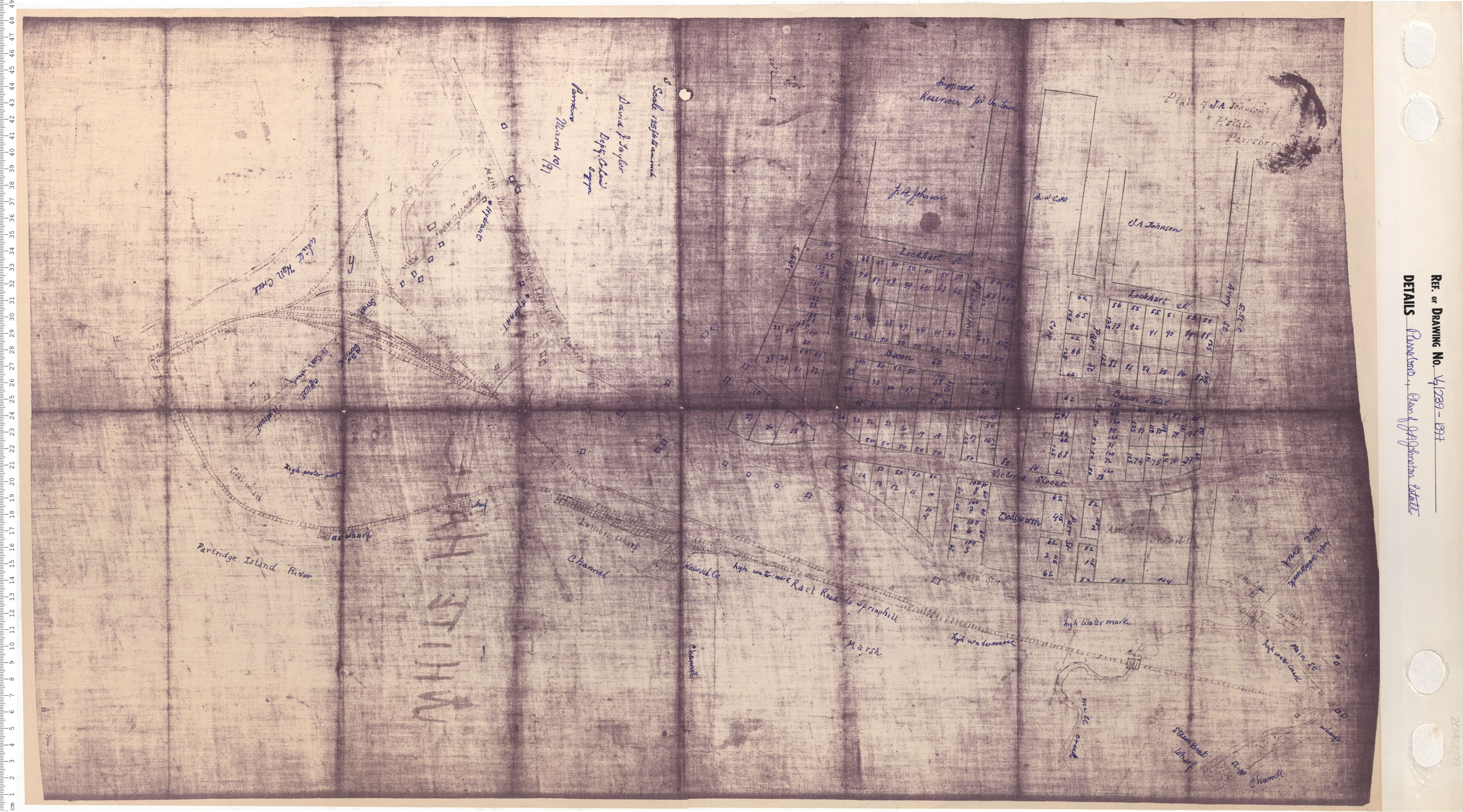 maps : Parrsboro, Plan of J.A. Johnston Estate