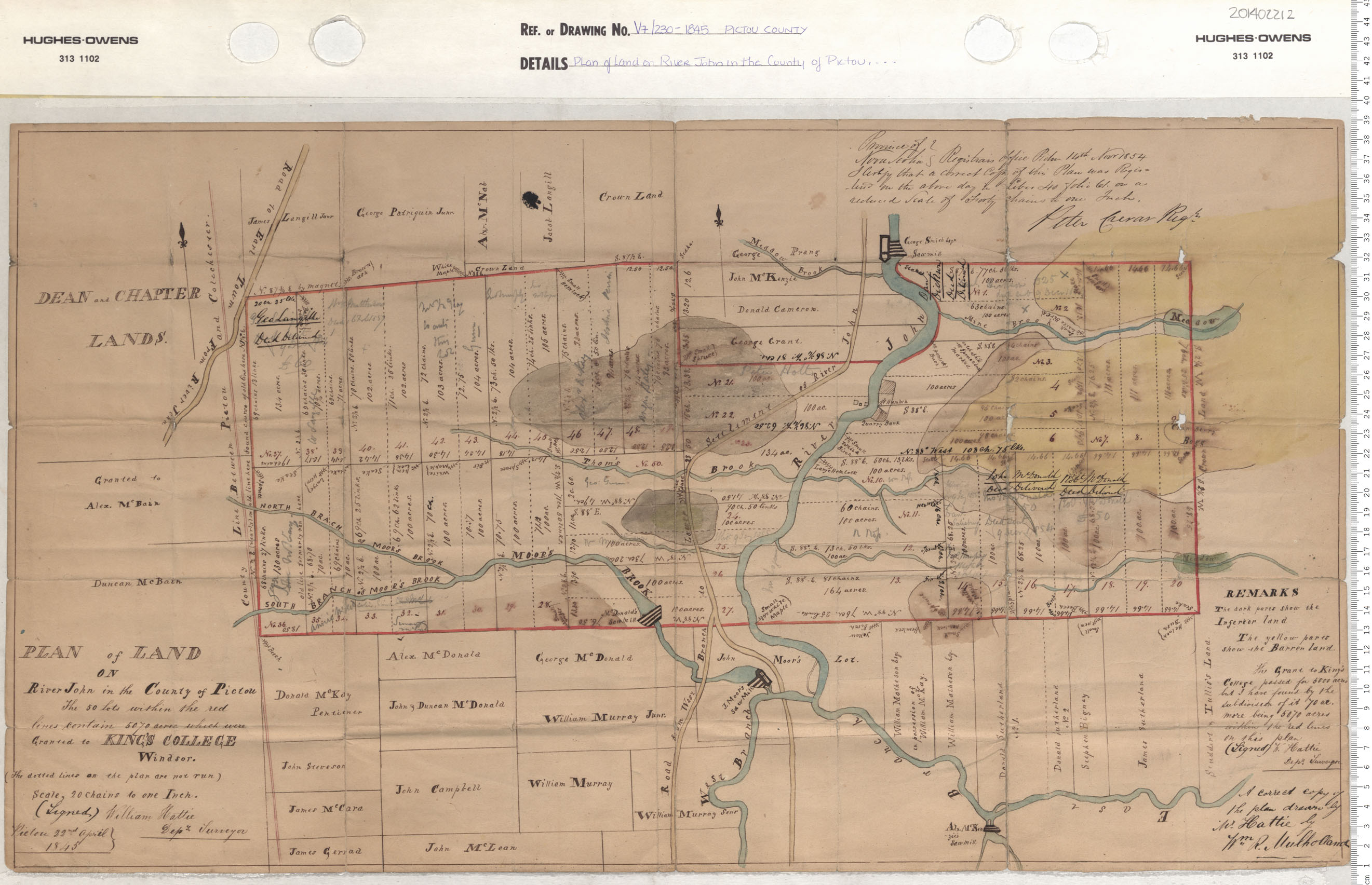 maps : Plan of the Landon River John in the County of Pictou