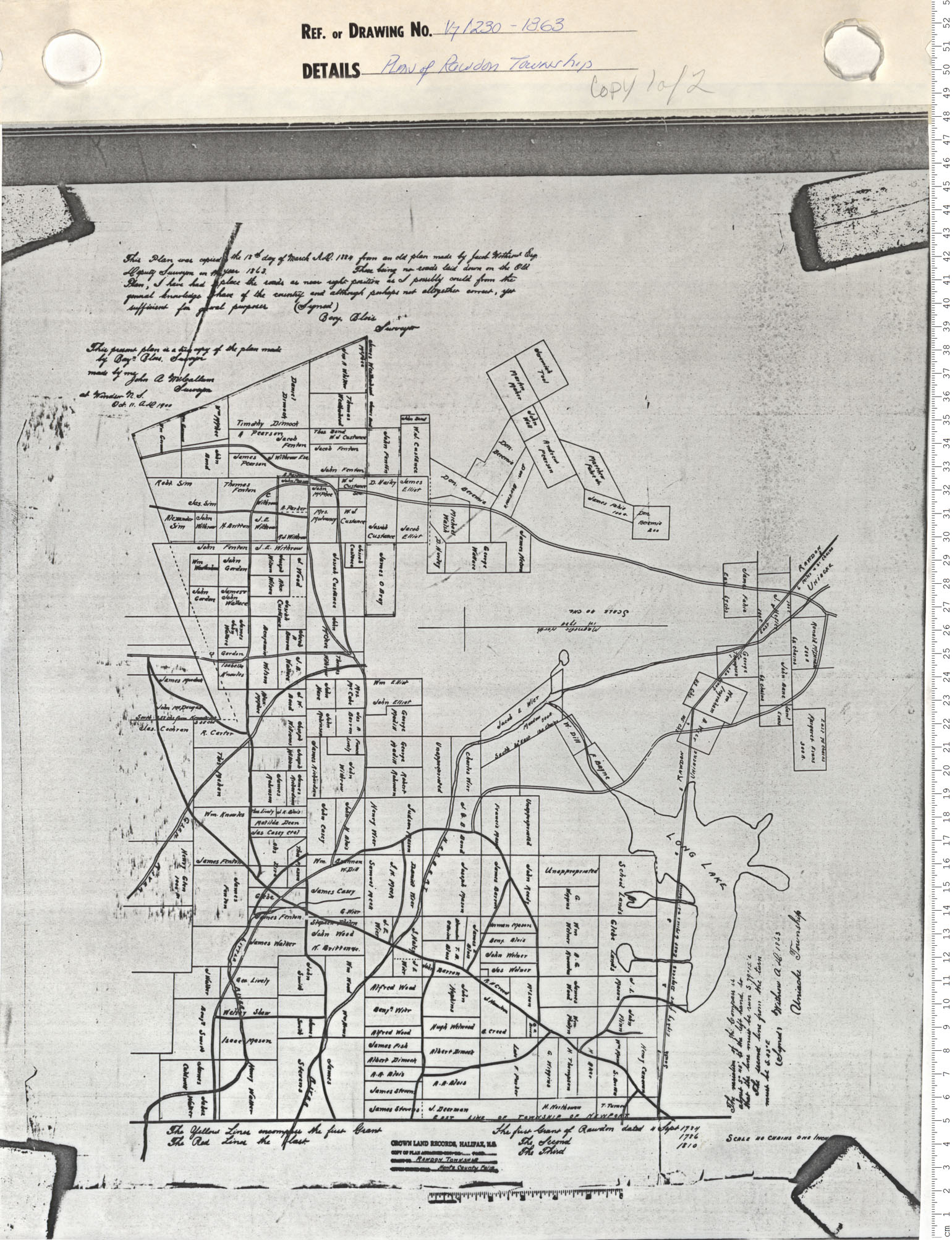maps : Plan of Rawdon Township