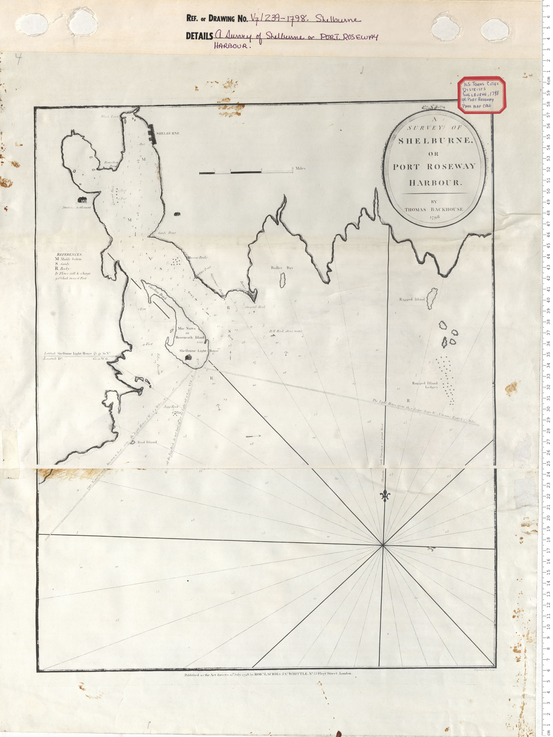 maps : A Survey of Shelburn or Port Roseway Harbour