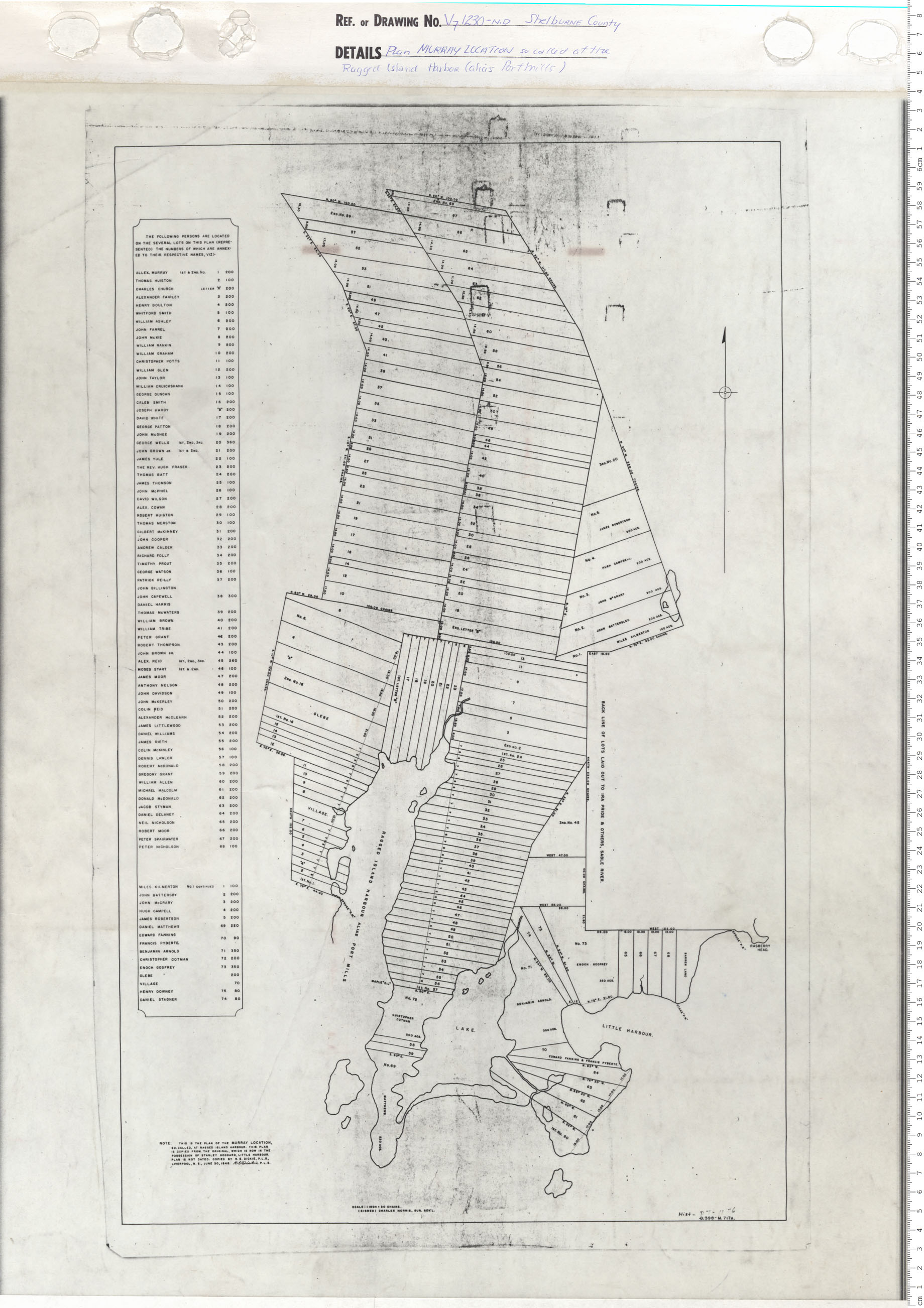 maps : Plan of Muarry Location so called at the Ragged Island Harbour (alias Port Mills)