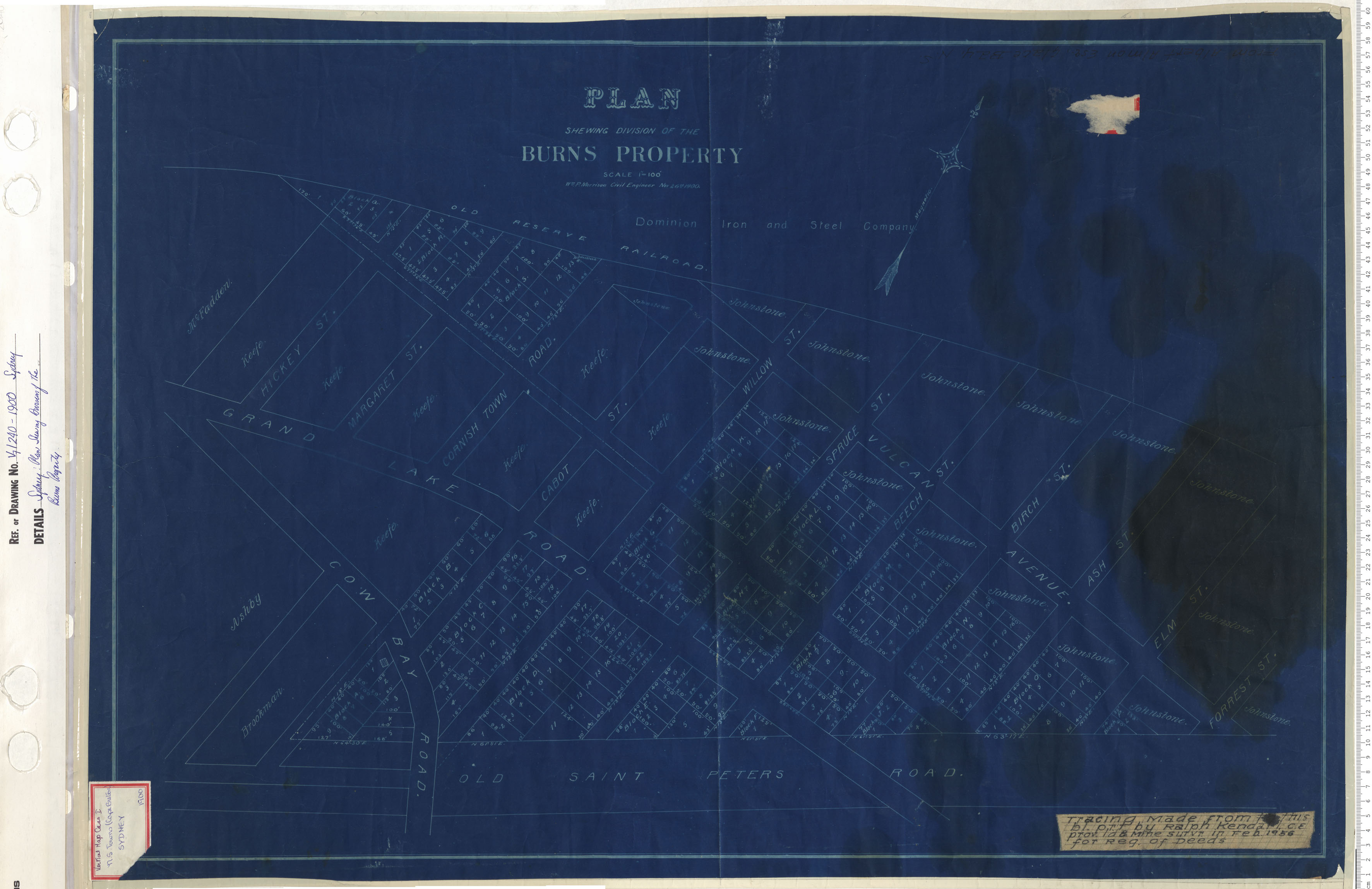 maps : Sydney: Plan Shewing Division of the Burns Property