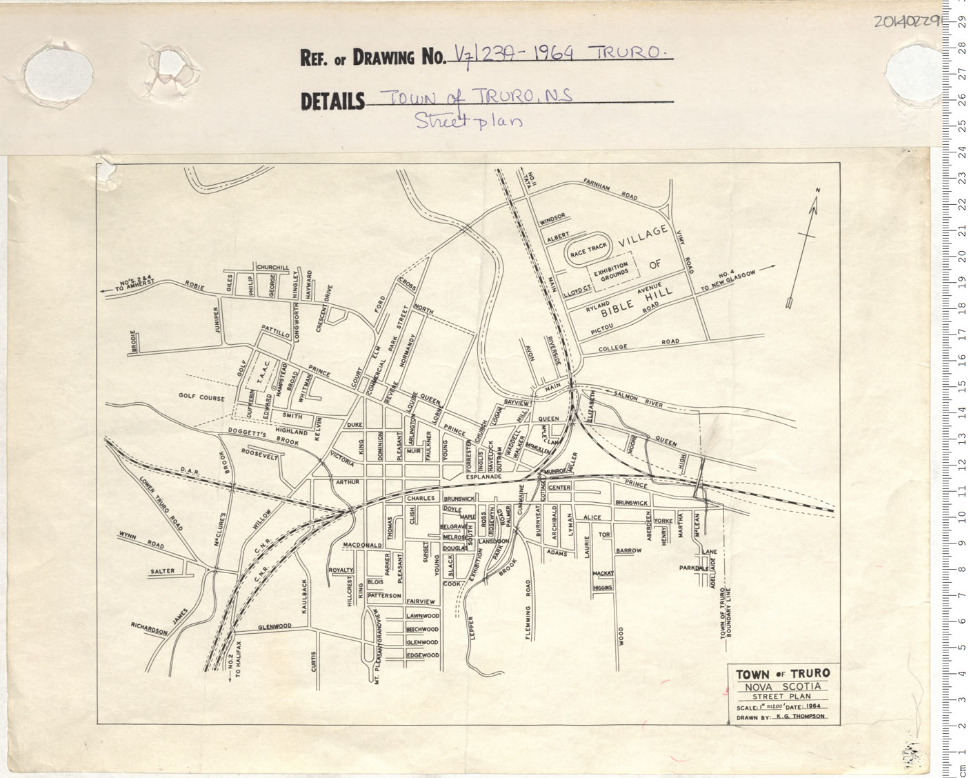 maps : Town of Truro, N.S. Street plan