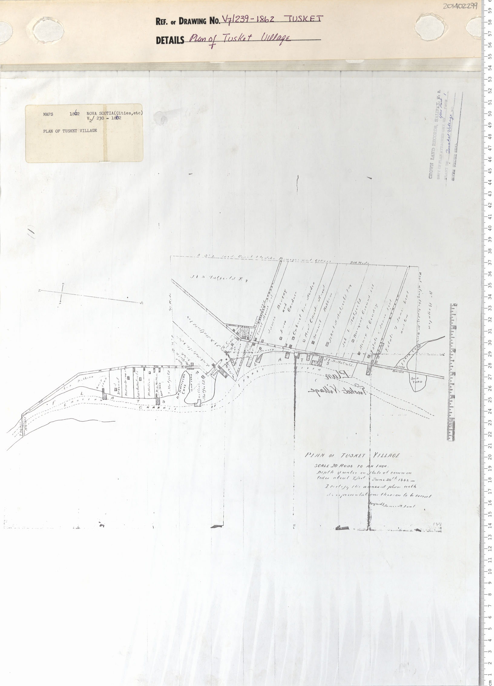 maps : Plan of Tusket Village