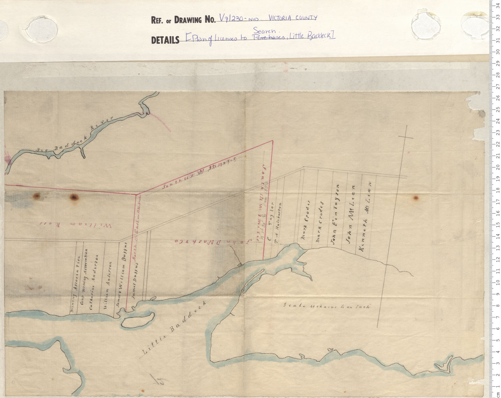 maps : Plan of Licenses to search Little Baddeck