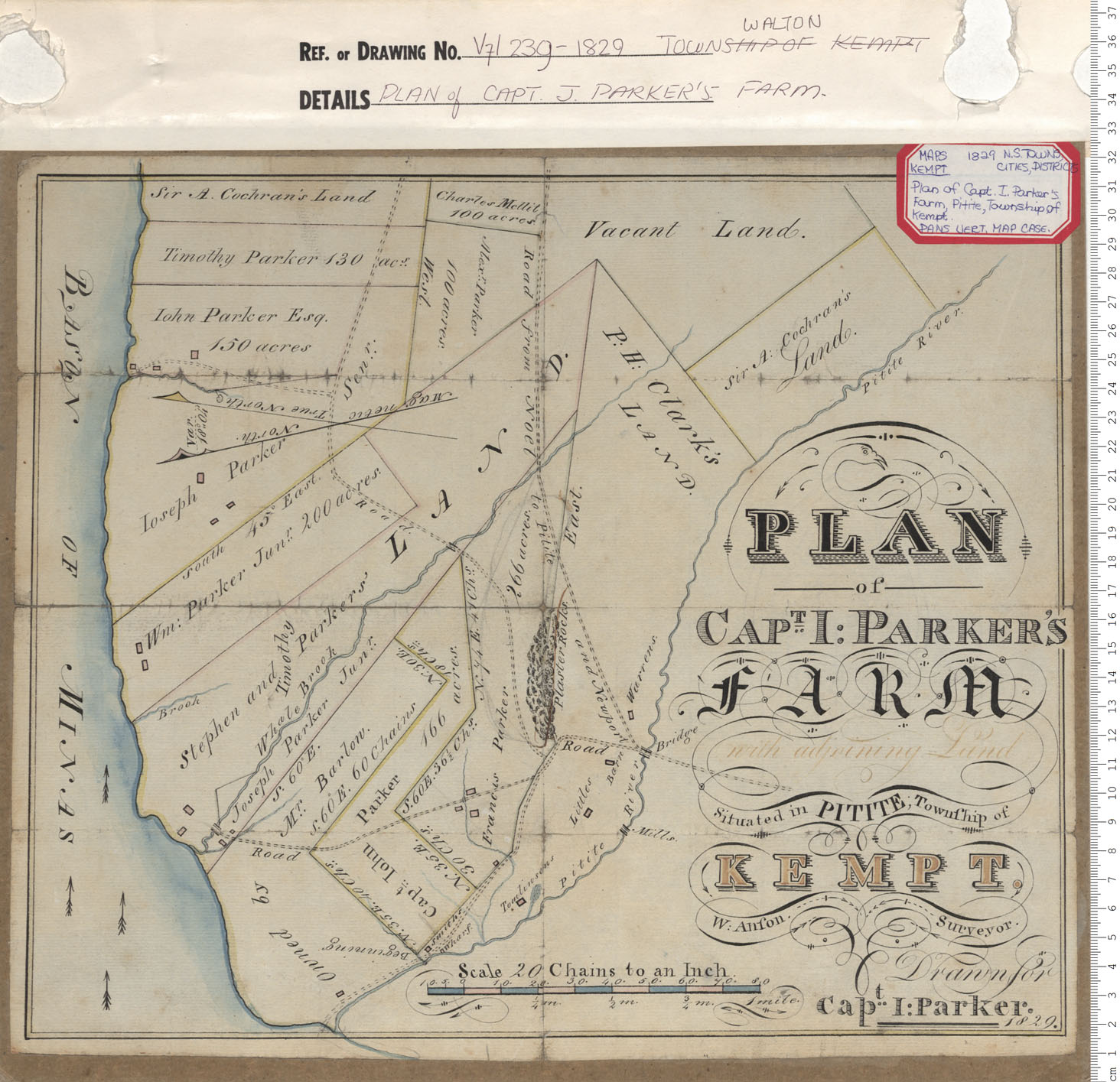 maps : Plan of Capt. J. Parkers Farm