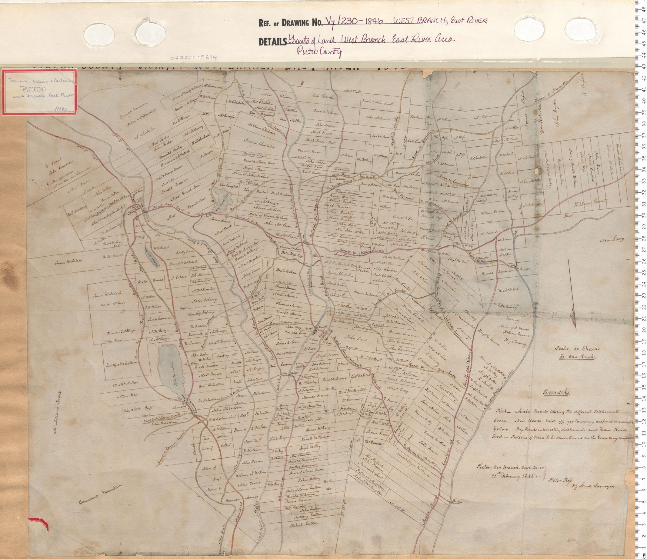 maps : Grant of West Branch East River Area Pictou County