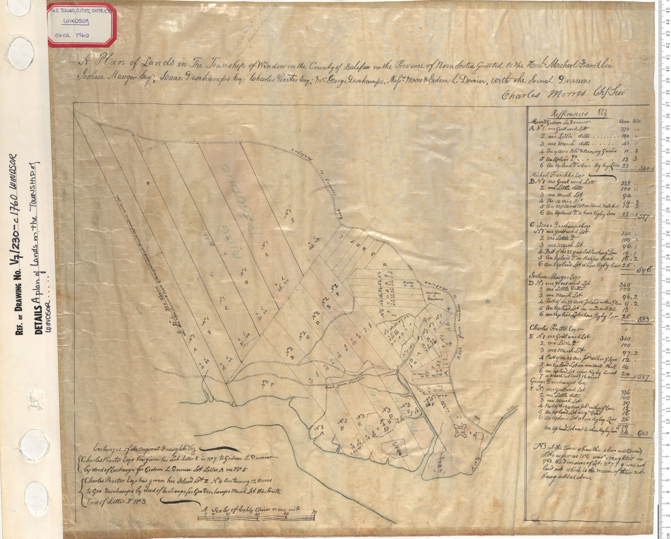 maps : A Plan of the Lands in the Township of Windsor