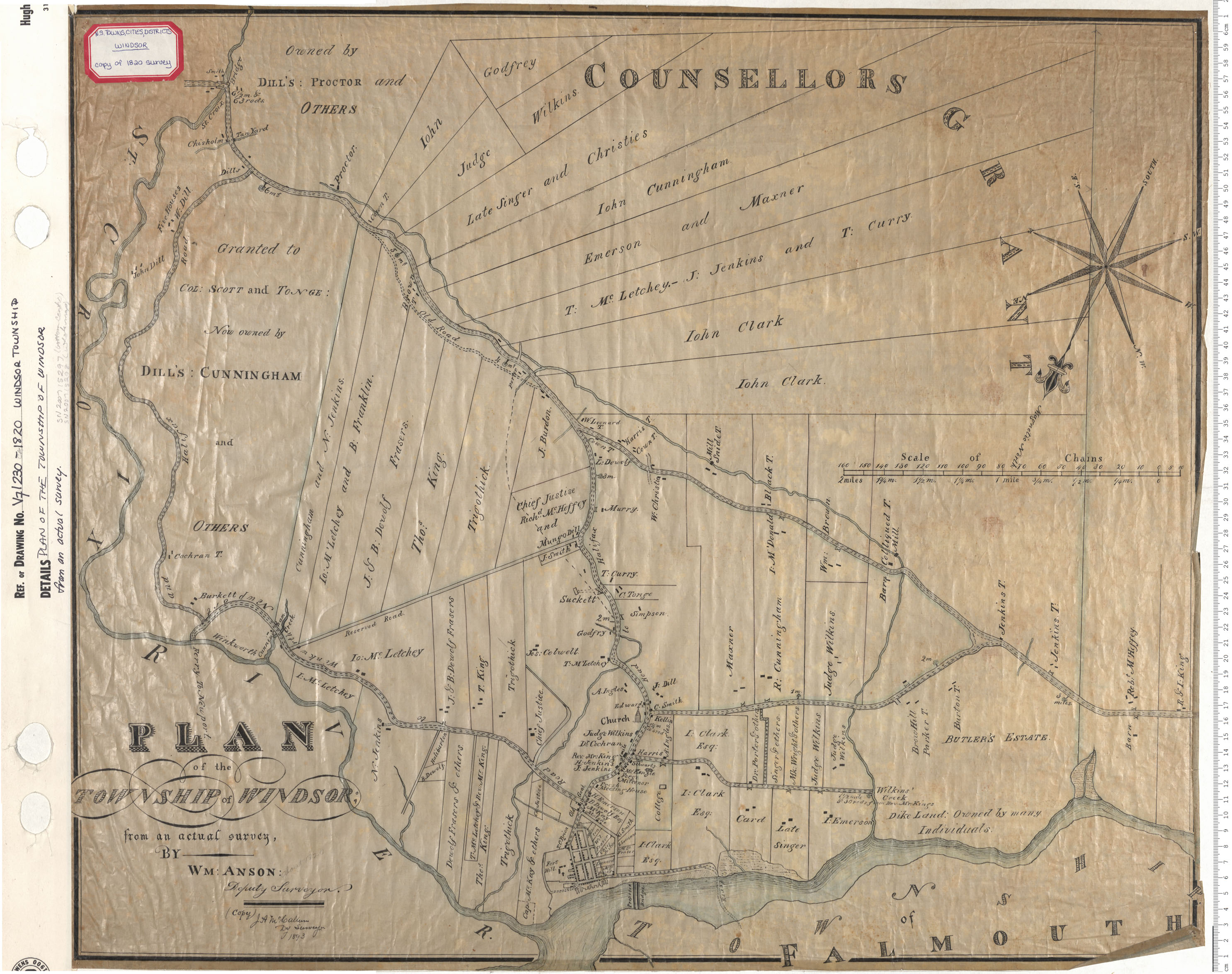 maps : Plan of the Town of Windsor from Actual Survey