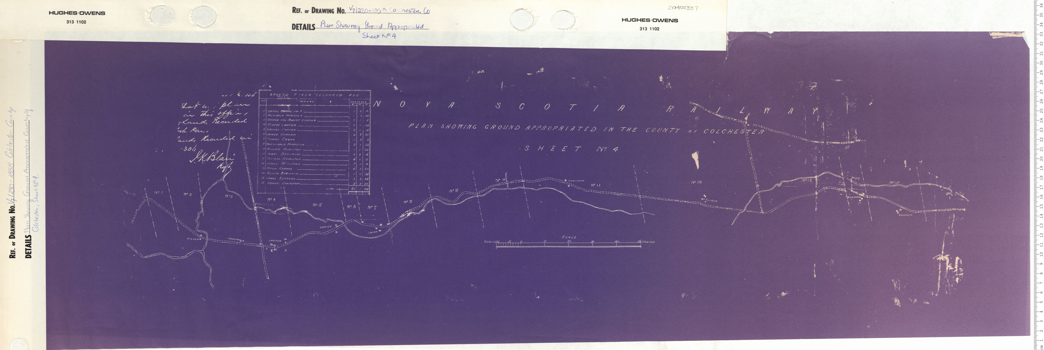 maps : Plan Showing Ground Appropriated in the County of Colchester Sheet No. 4