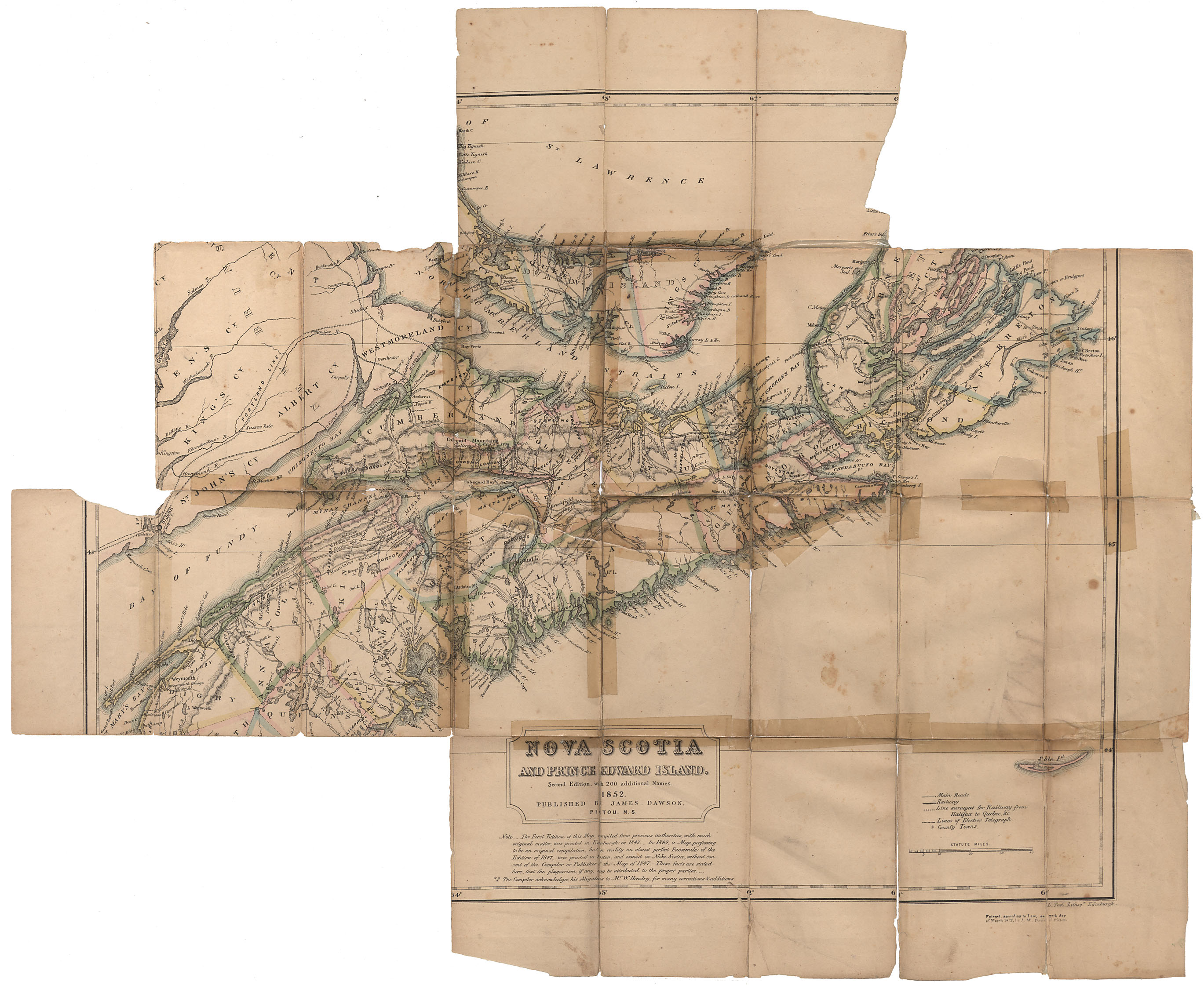 maps : A New Map of Nova Scotia and Prince Edward Island