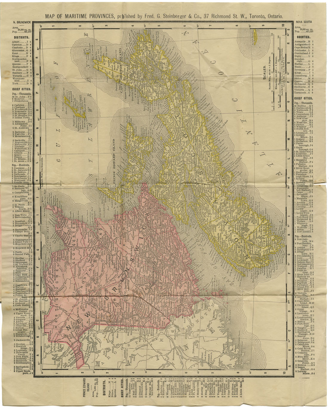 maps : Steinbergers Gem Map of the Maritime Provinces