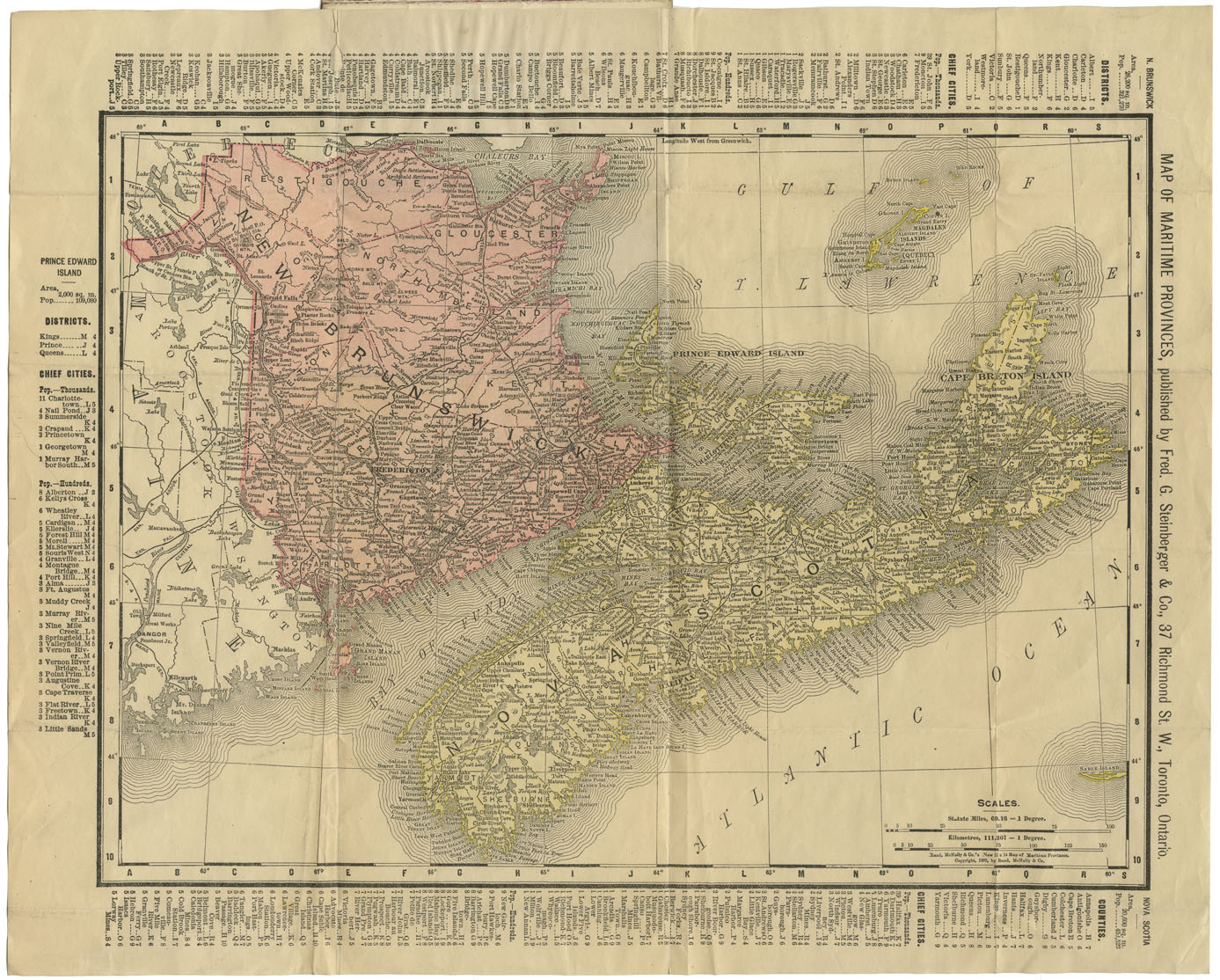 maps : Steinbergers Gem Map of the Maritime Provinces