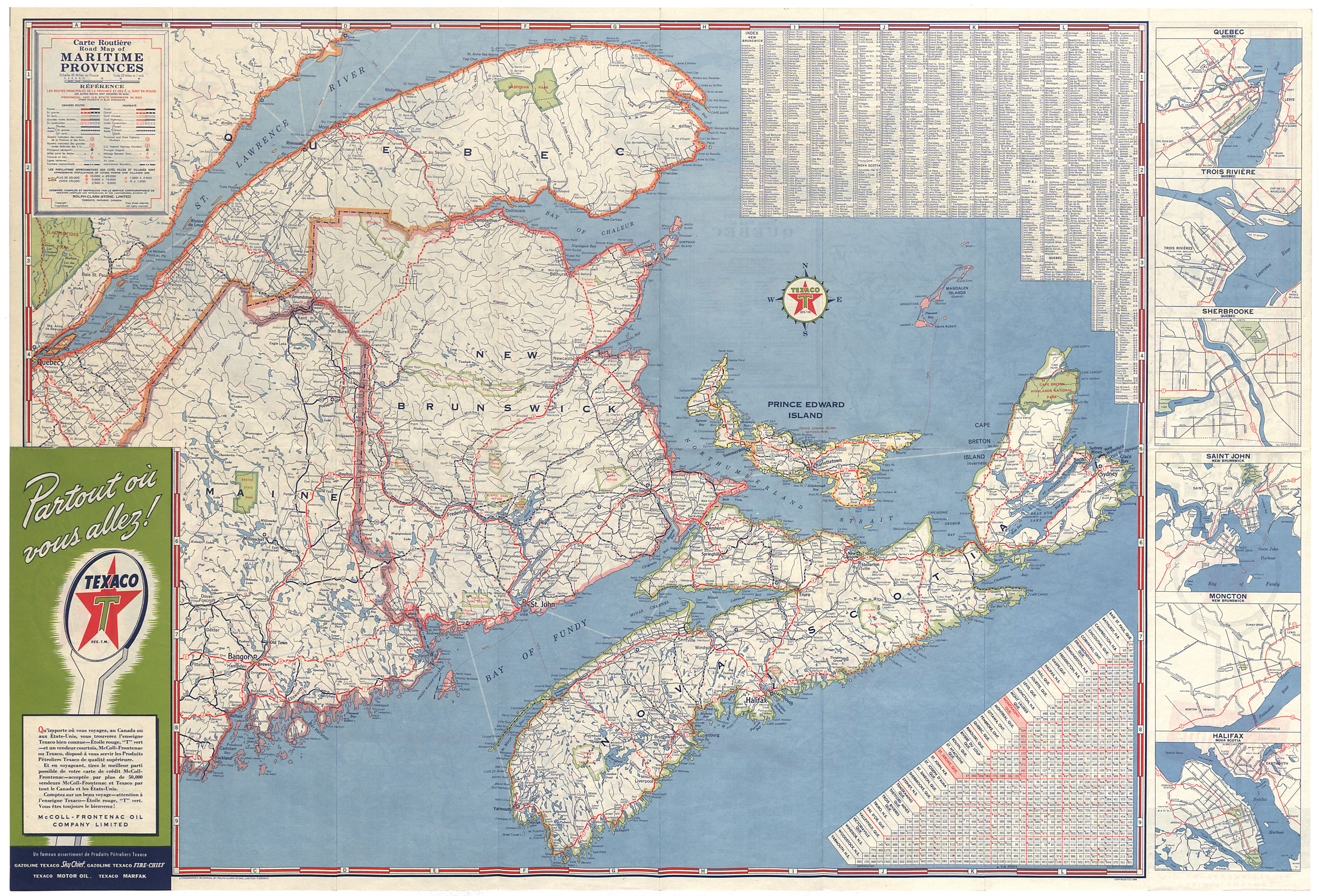 maps : Quebec and the Maritime Provinces
