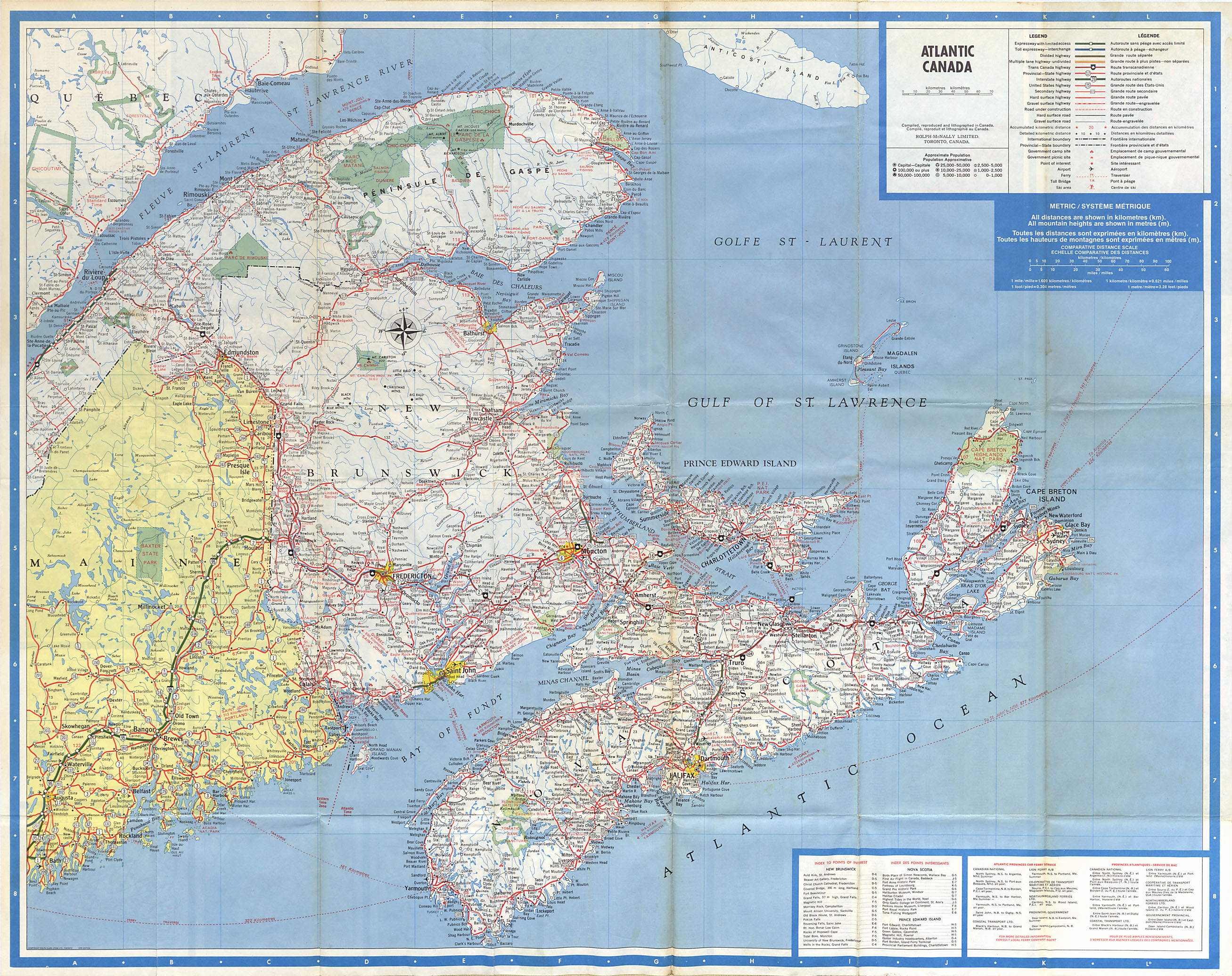 maps : Prince Edward Island-Nova Scotia-New Brunswick-Newfoundland_Atlantic Canada