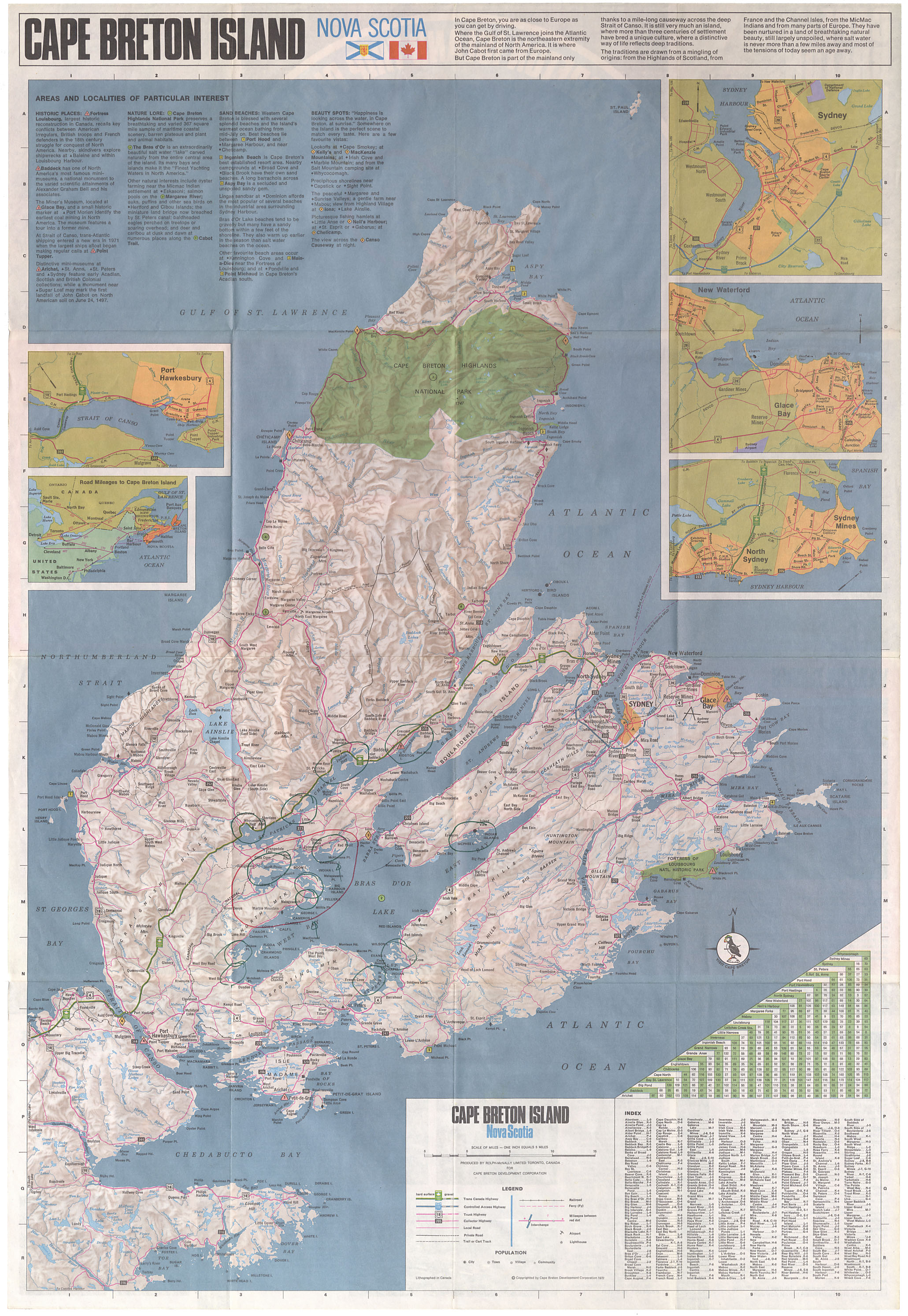 maps : Cape Breton, Nova Scotia